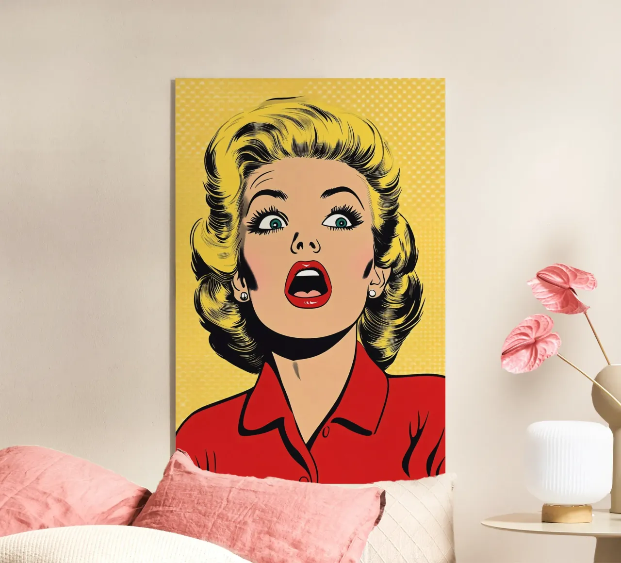 Bionda scioccata plexiglass da M-Ulrich-Digital Art