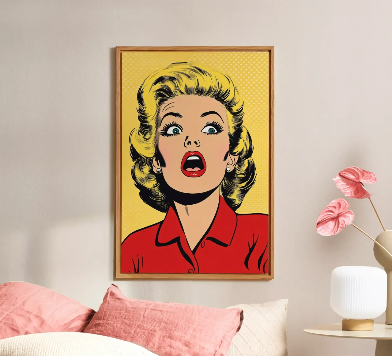 Bionda scioccata pannello forex da M-Ulrich-Digital Art