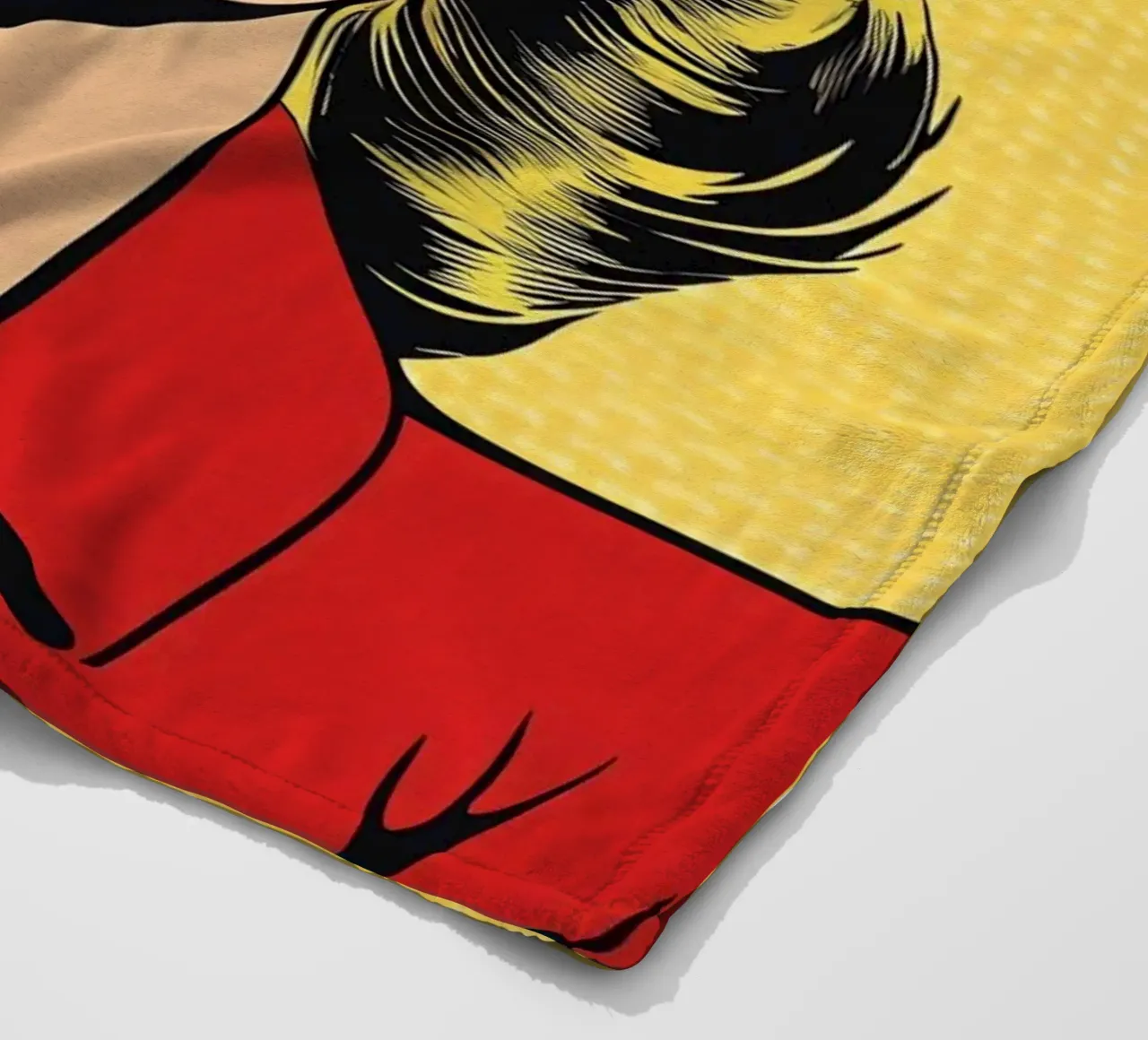 Bionda scioccata coperta in pile da M-Ulrich-Digital Art