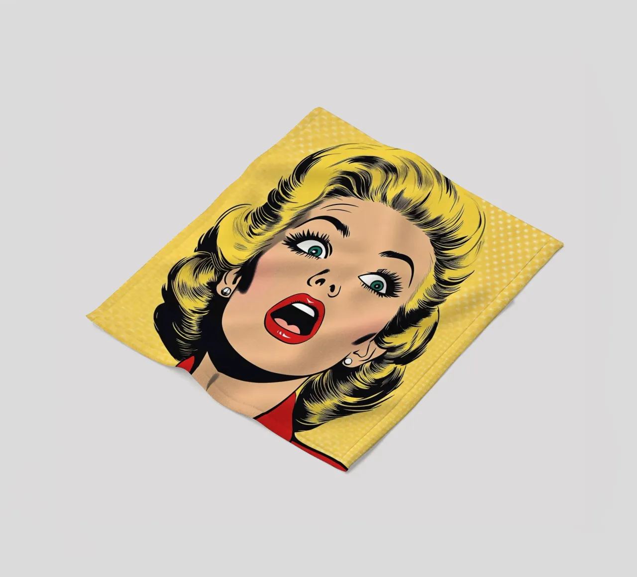 Bionda scioccata coperta in pile da M-Ulrich-Digital Art