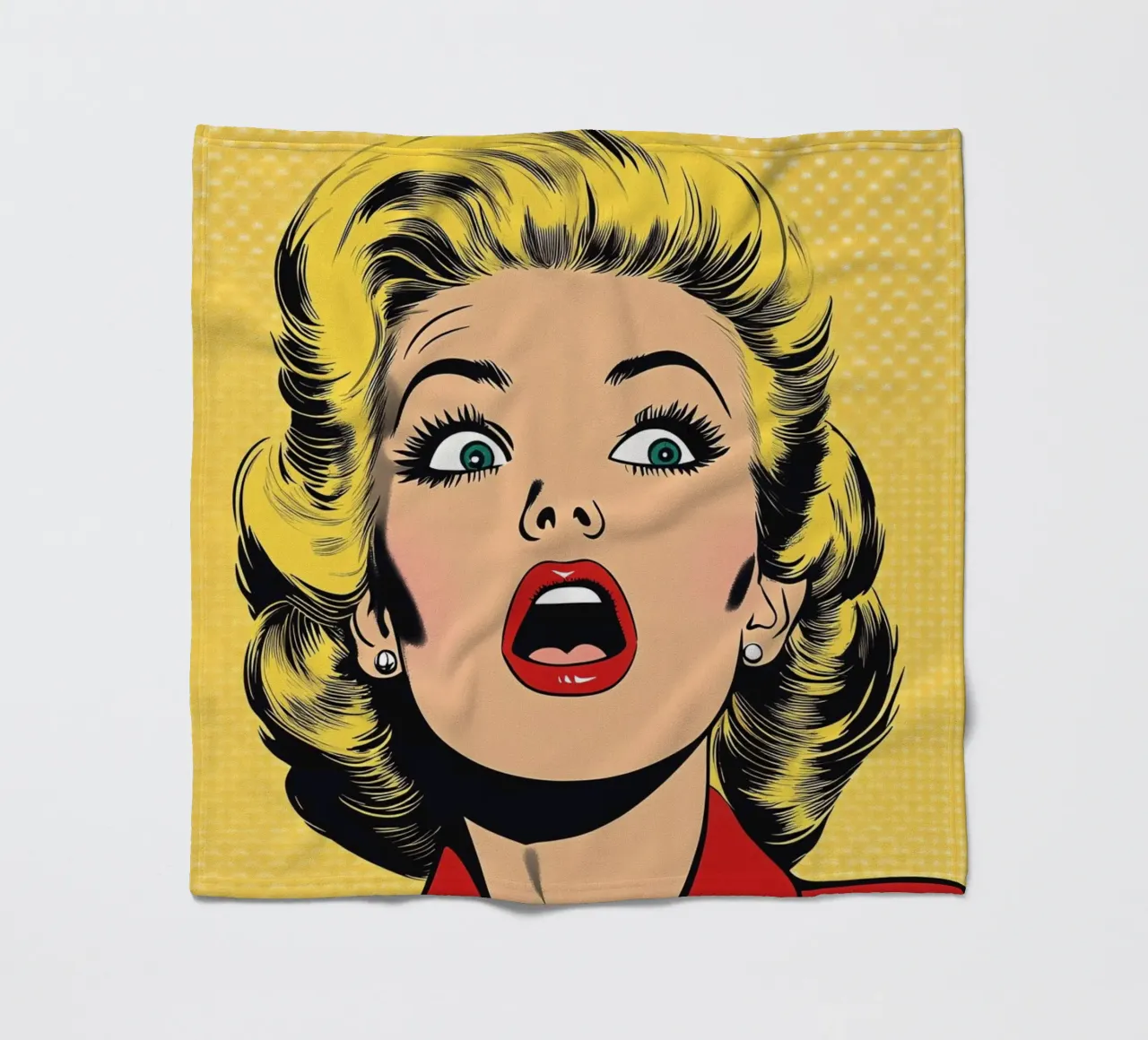 Bionda scioccata coperta in pile da M-Ulrich-Digital Art