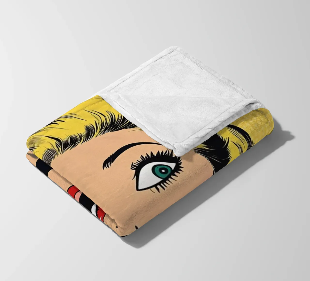 Bionda scioccata coperta in pile da M-Ulrich-Digital Art