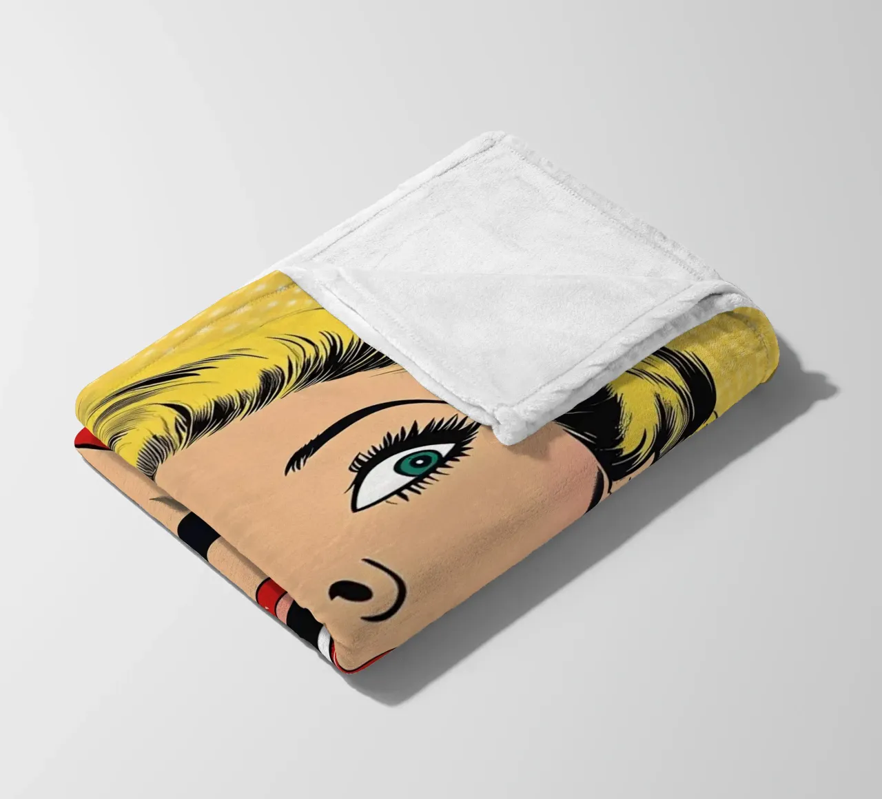 Bionda scioccata coperta in pile da M-Ulrich-Digital Art