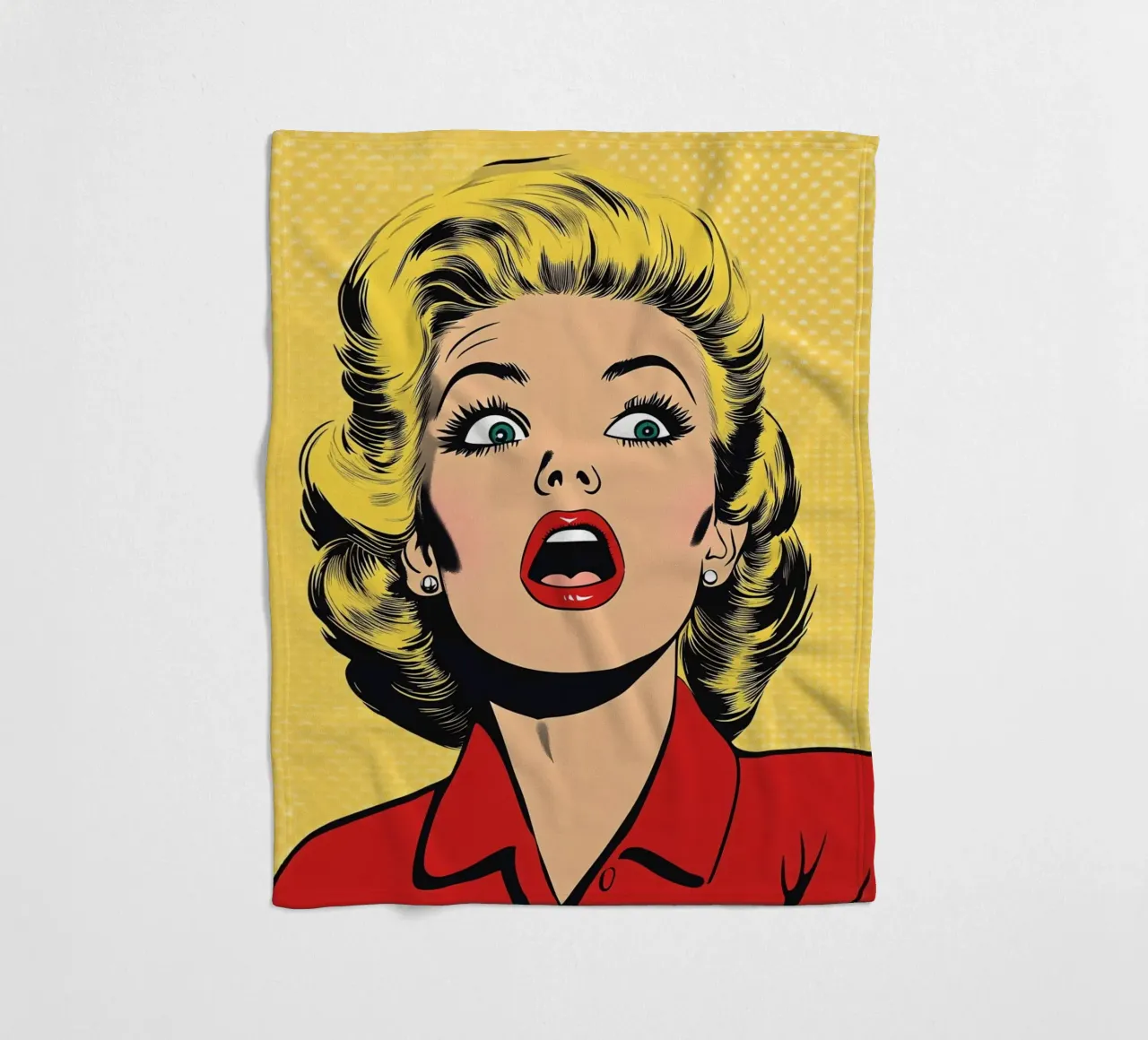 Bionda scioccata coperta in pile da M-Ulrich-Digital Art