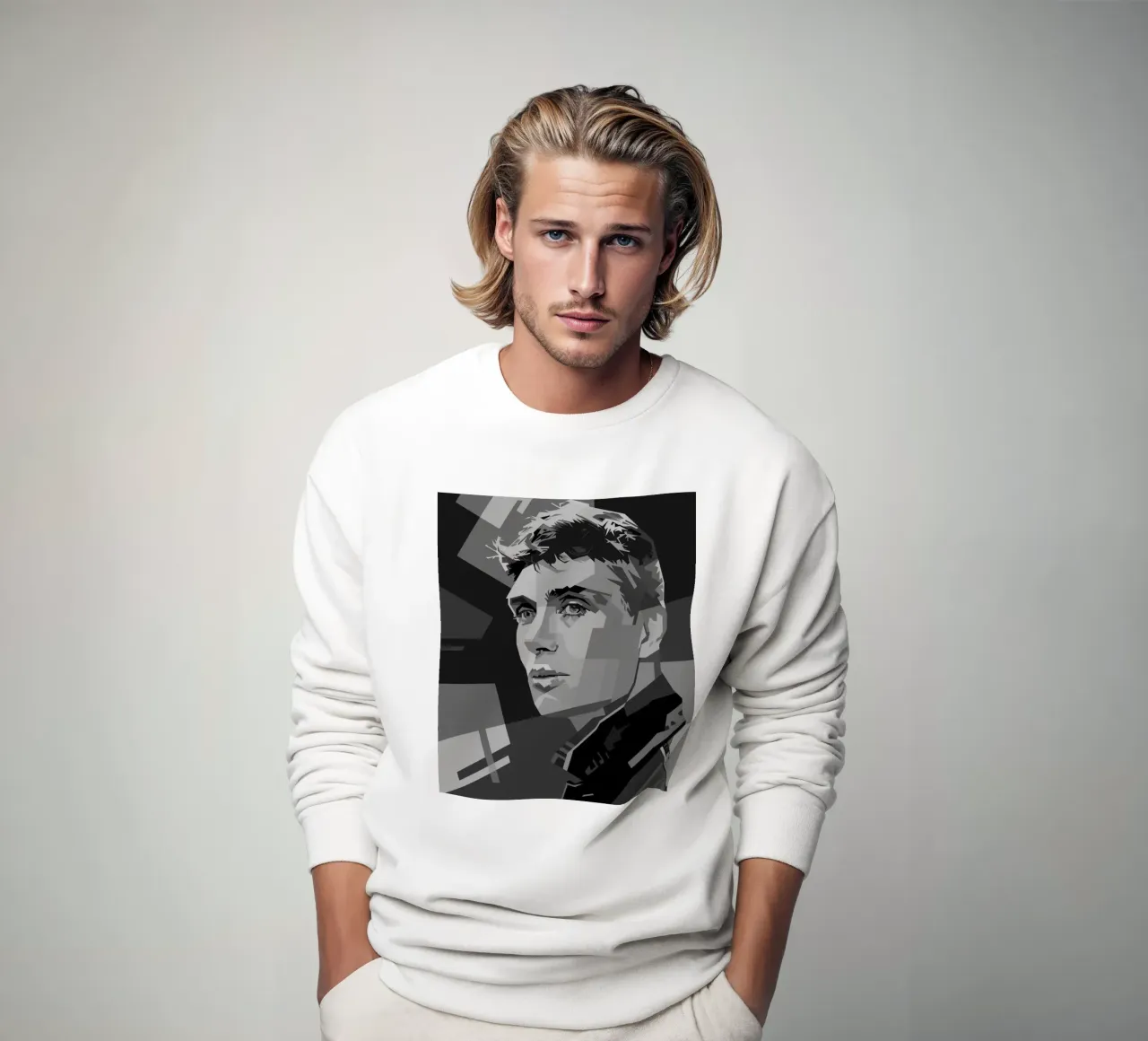 Cillian M Blackwhite Style WPAP sweat de KP Artwork