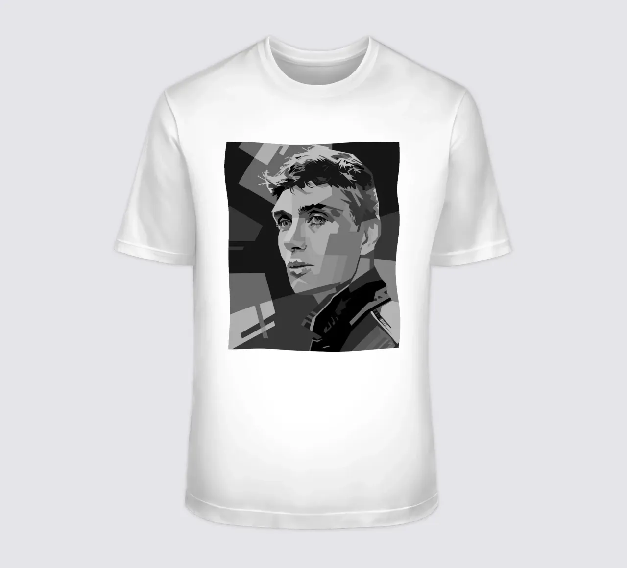 Cillian M Blackwhite Style WPAP camiseta de KP Artwork