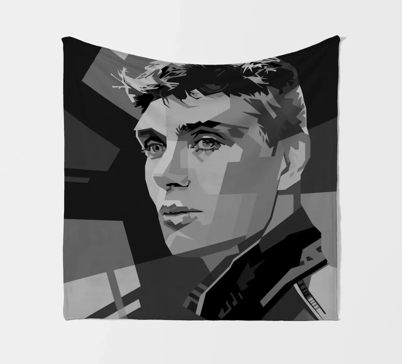 Cillian M Blackwhite Style WPAP coperta in pile da KP Artwork