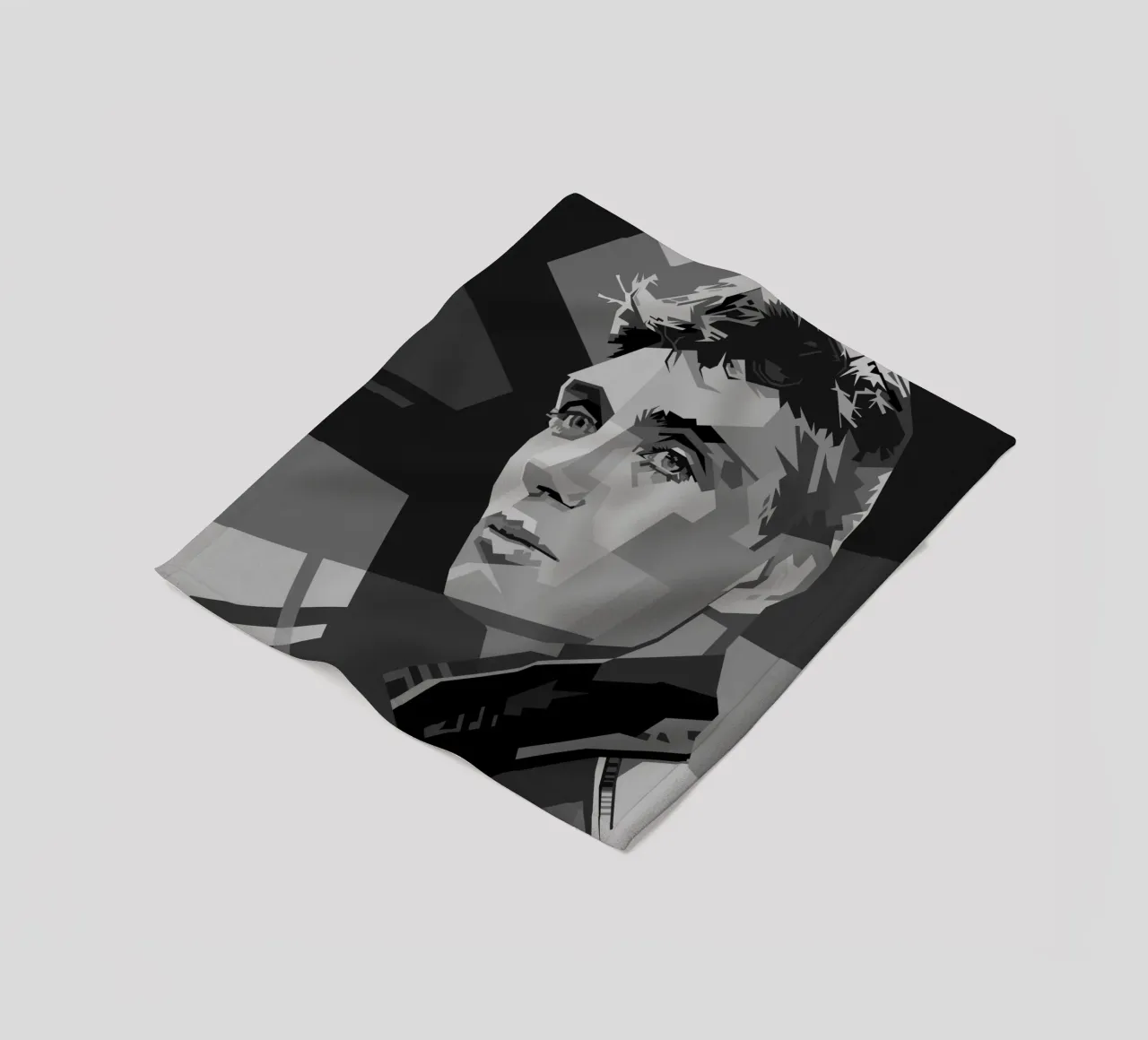 Cillian M Blackwhite Style WPAP coperta in pile da KP Artwork