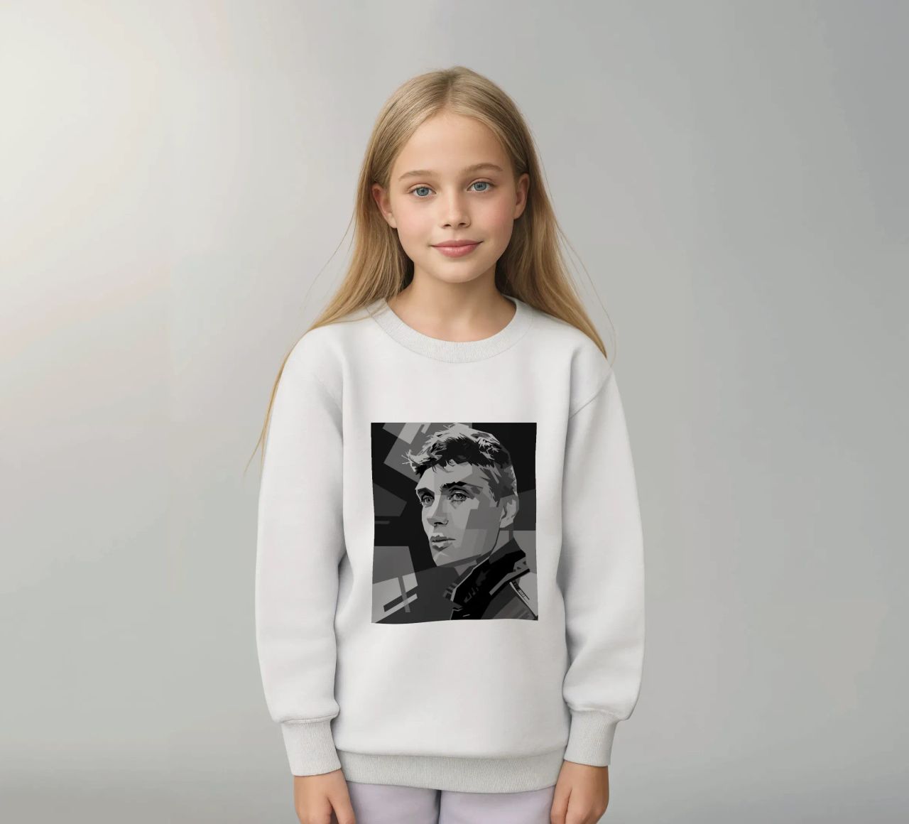 Cillian M Blackwhite Style WPAP felpa bambino da KP Artwork