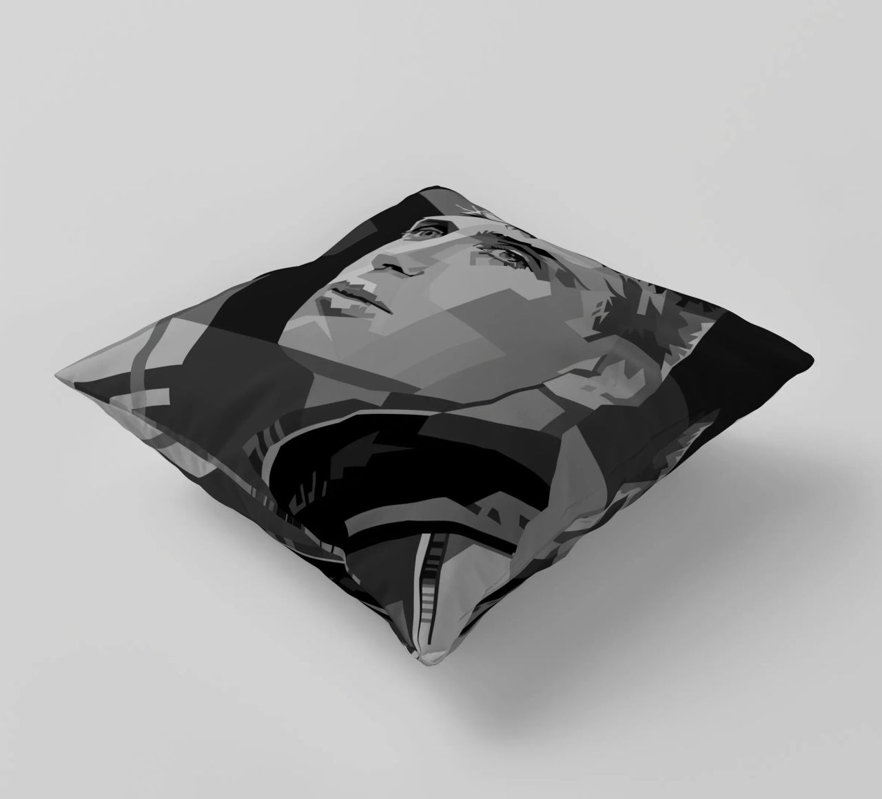 Cillian M Blackwhite Style WPAP cuscino da KP Artwork
