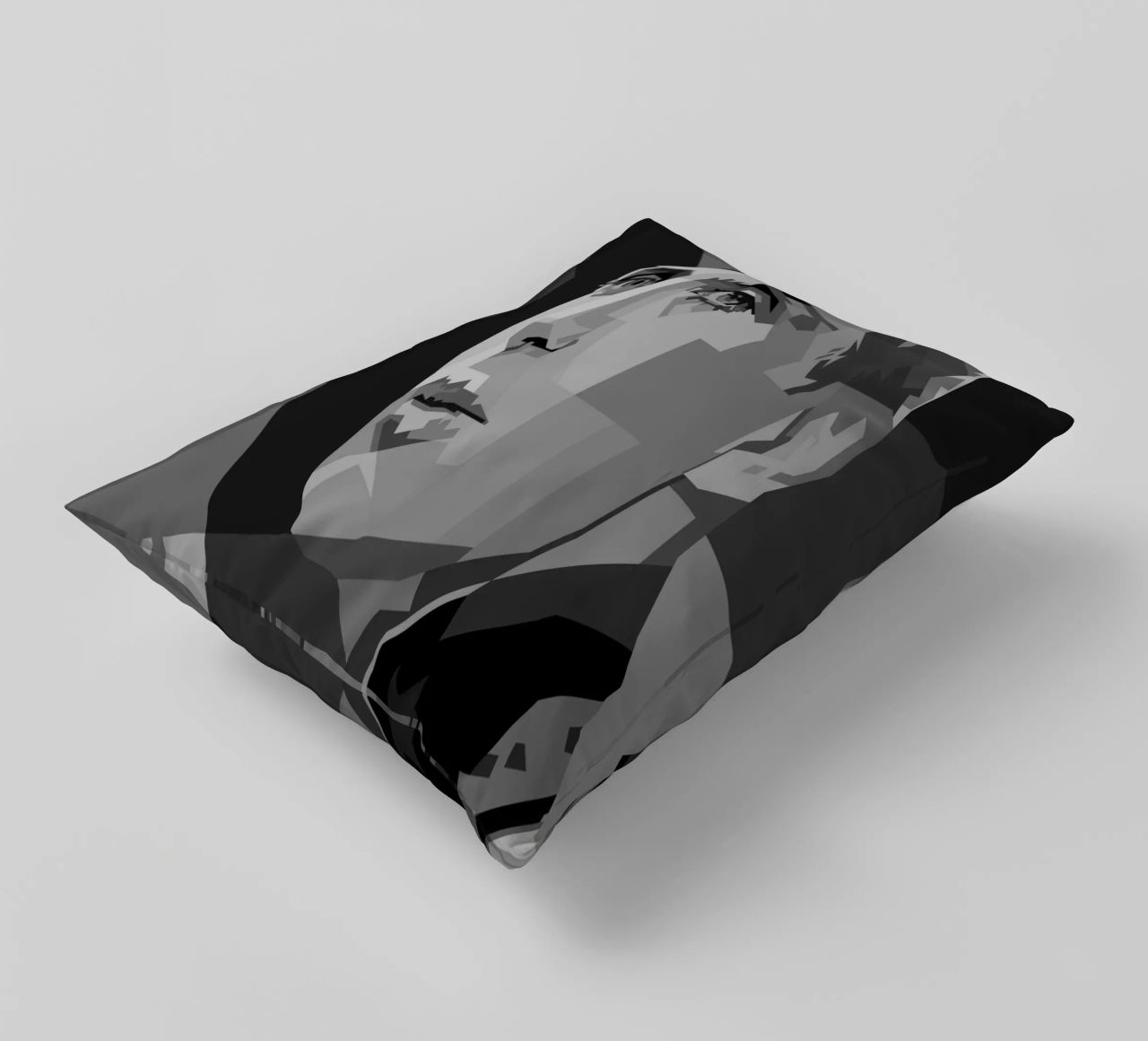 Cillian M Blackwhite Style WPAP cuscino da KP Artwork