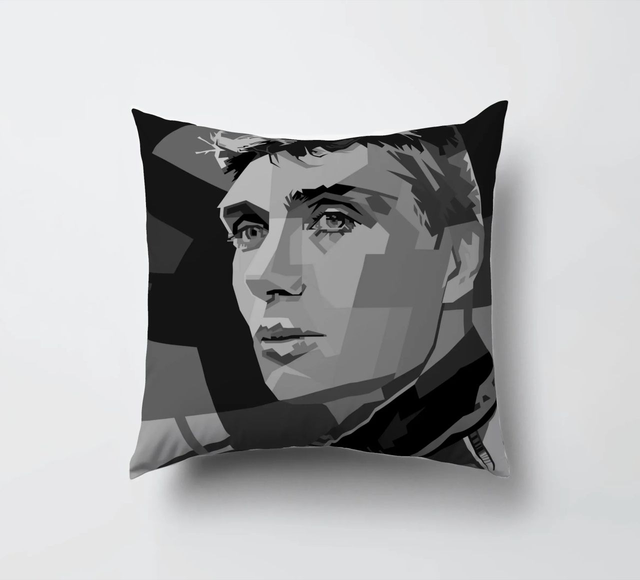 Cillian M Blackwhite Style WPAP cuscino da KP Artwork