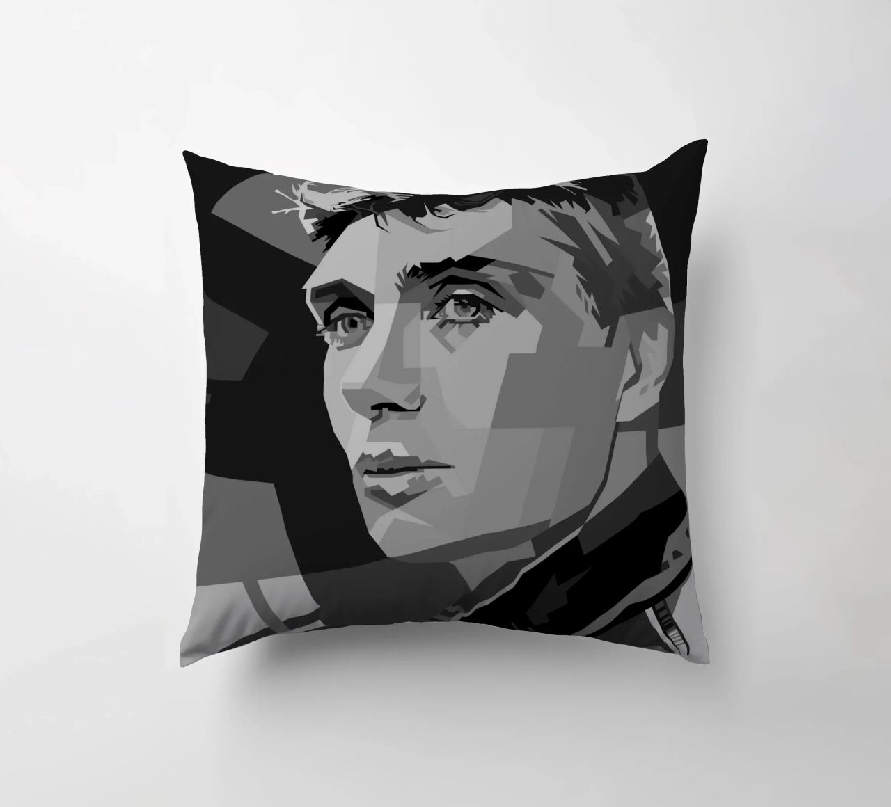 Cillian M Blackwhite Style WPAP cuscino da KP Artwork