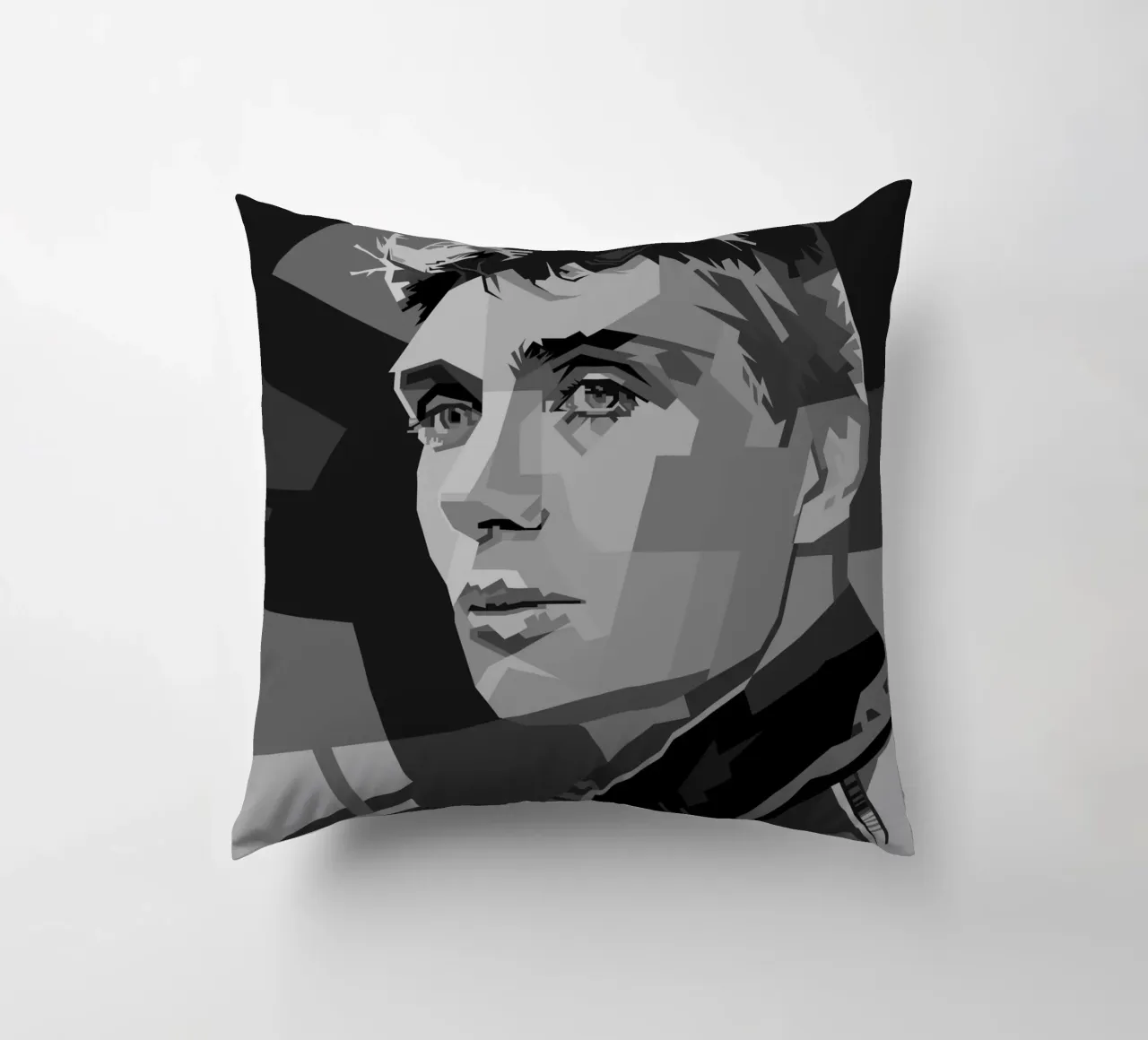 Cillian M Blackwhite Style WPAP cojín de KP Artwork