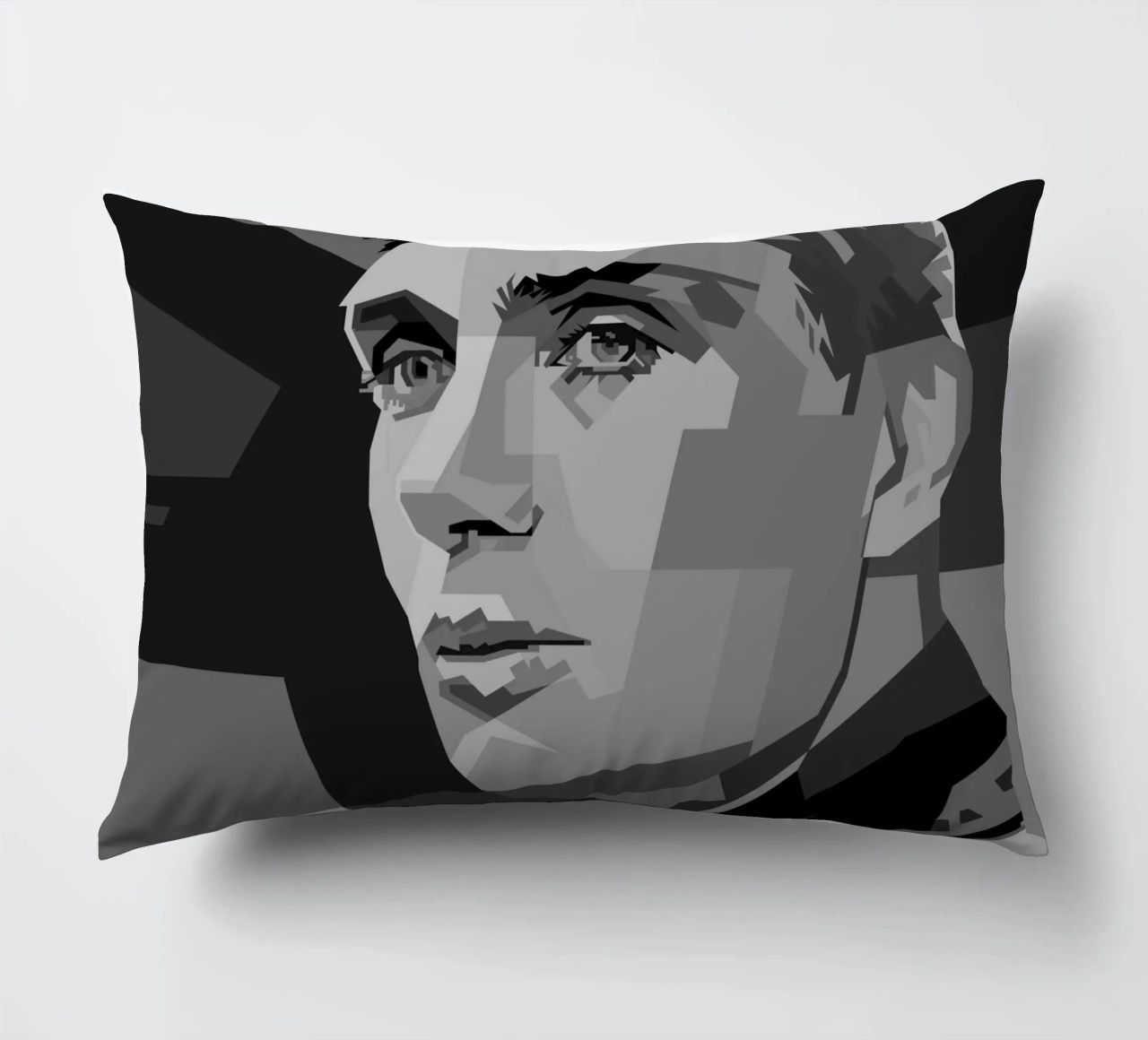 Cillian M Blackwhite Style WPAP cuscino da KP Artwork