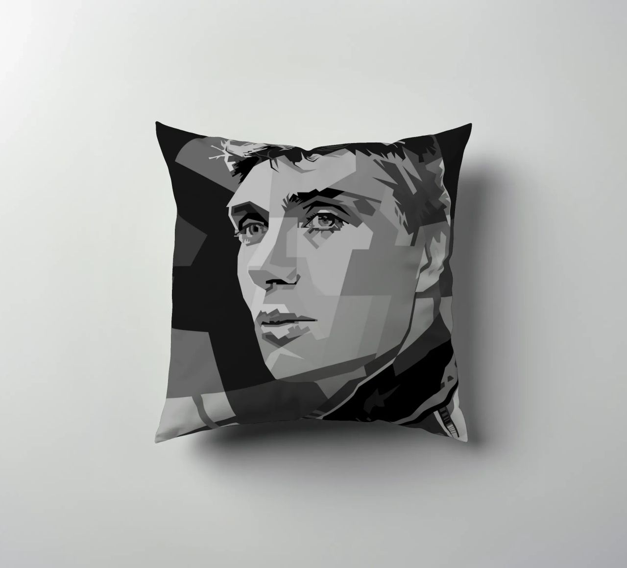 Cillian M Blackwhite Style WPAP cuscino da KP Artwork