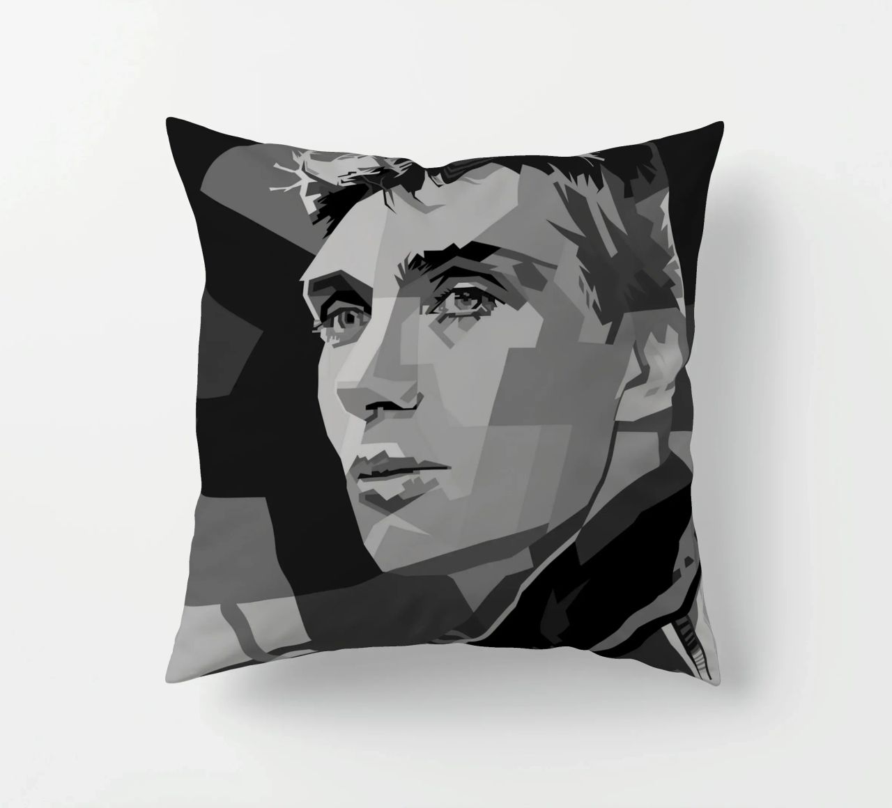 Cillian M Blackwhite Style WPAP cuscino da KP Artwork