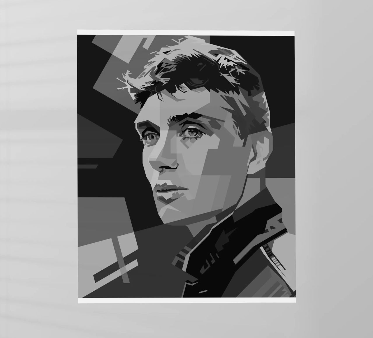 Cillian M Blackwhite Style WPAP pellicola backlit da KP Artwork