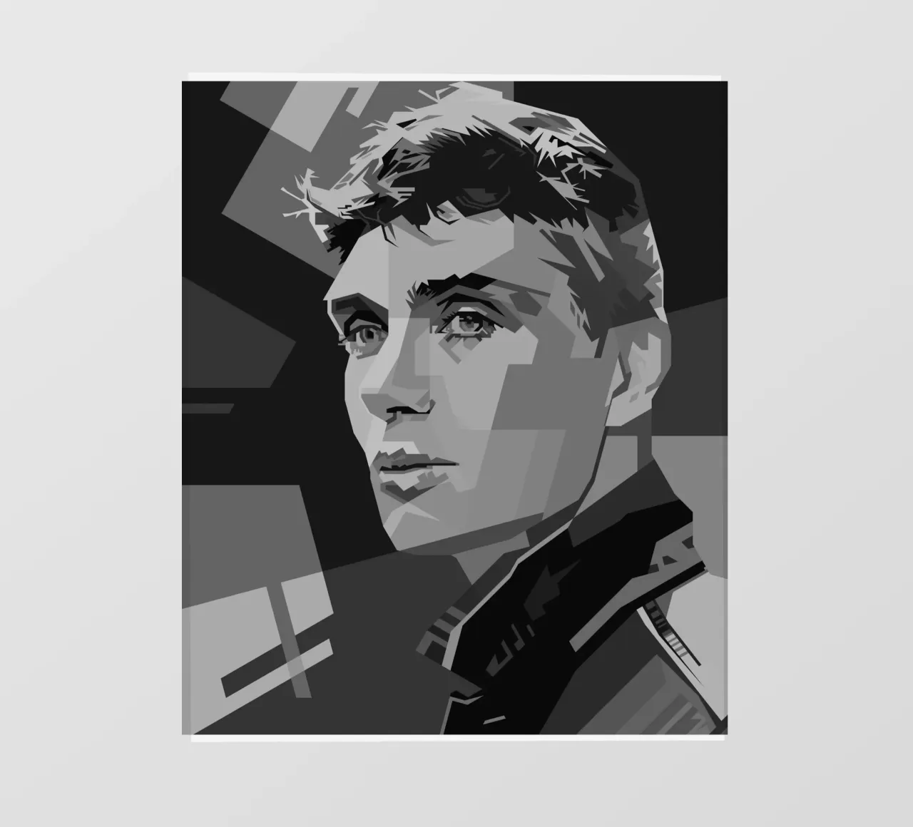 Cillian M Blackwhite Style WPAP pellicola backlit da KP Artwork