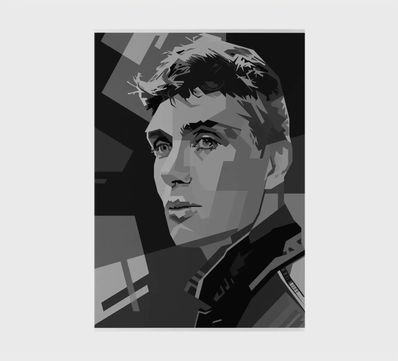 Cillian M Blackwhite Style WPAP notebook by KP Artwork