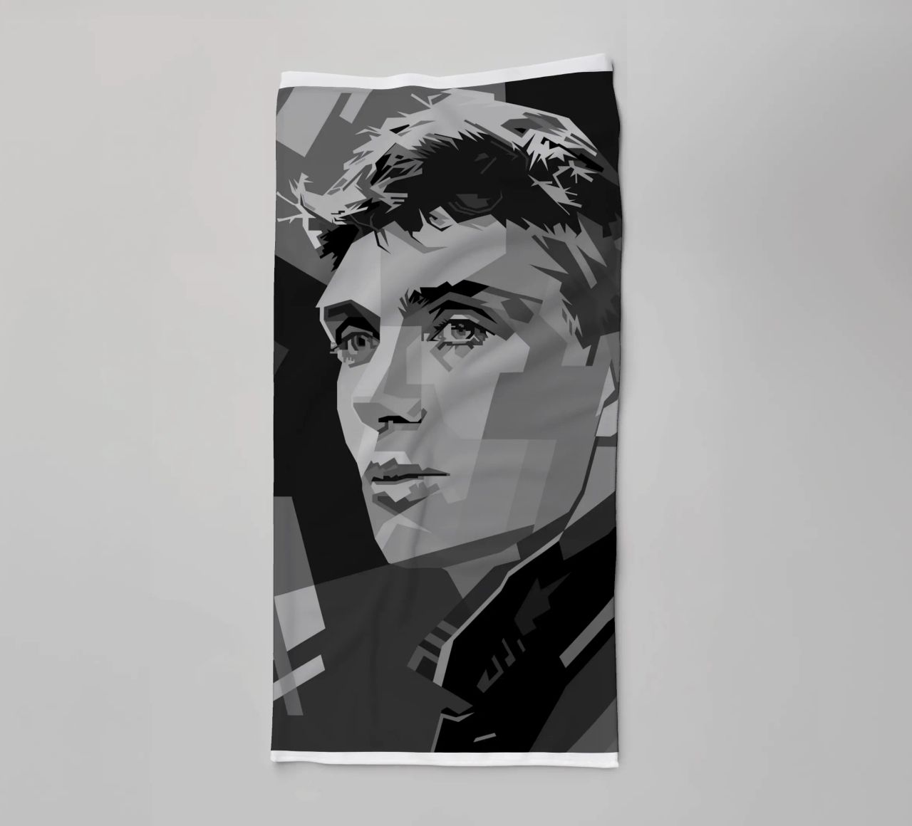 Cillian M Blackwhite Style WPAP asciugamano da bagno da KP Artwork