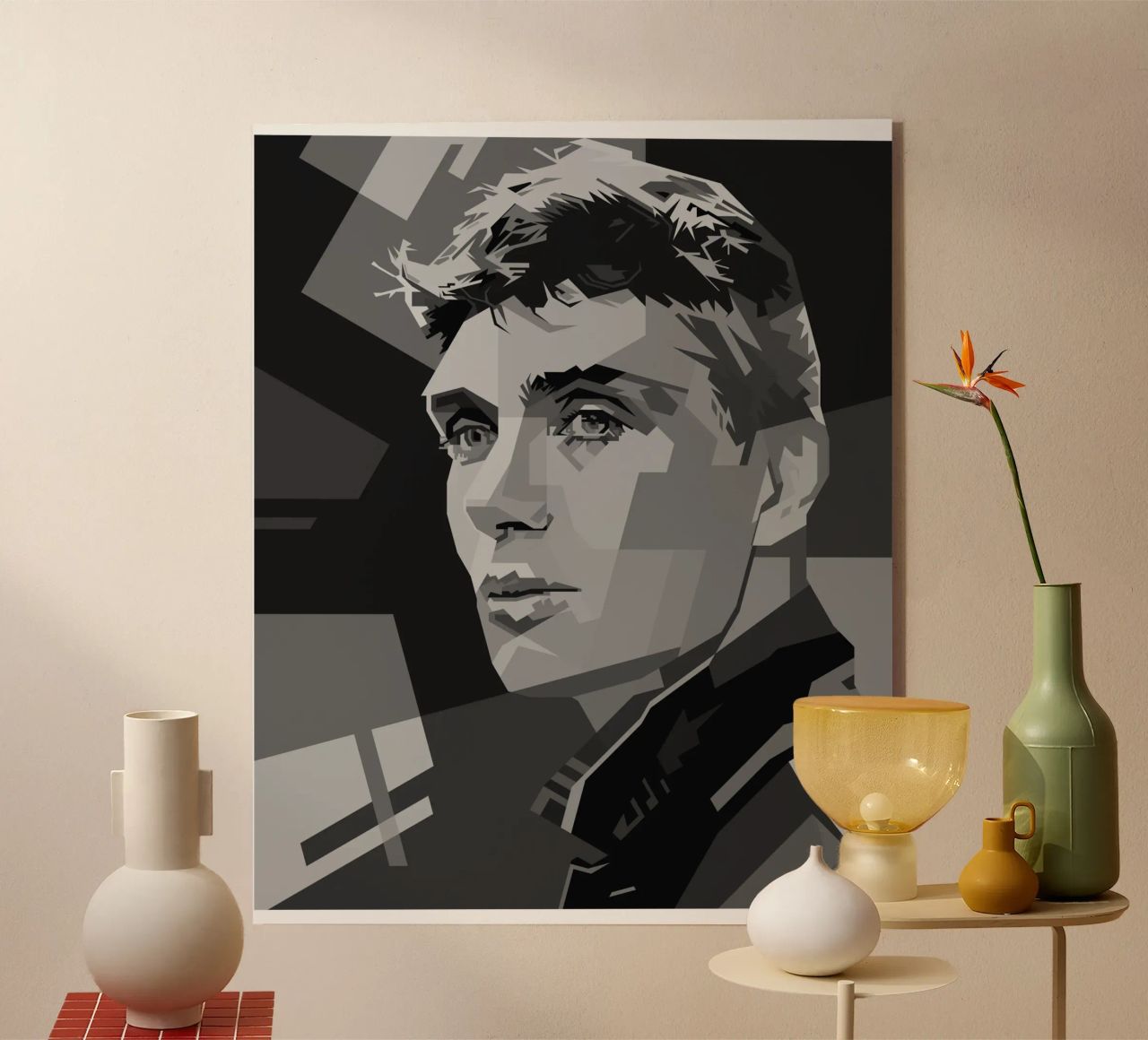 Cillian M Blackwhite Style WPAP plexiglass da KP Artwork