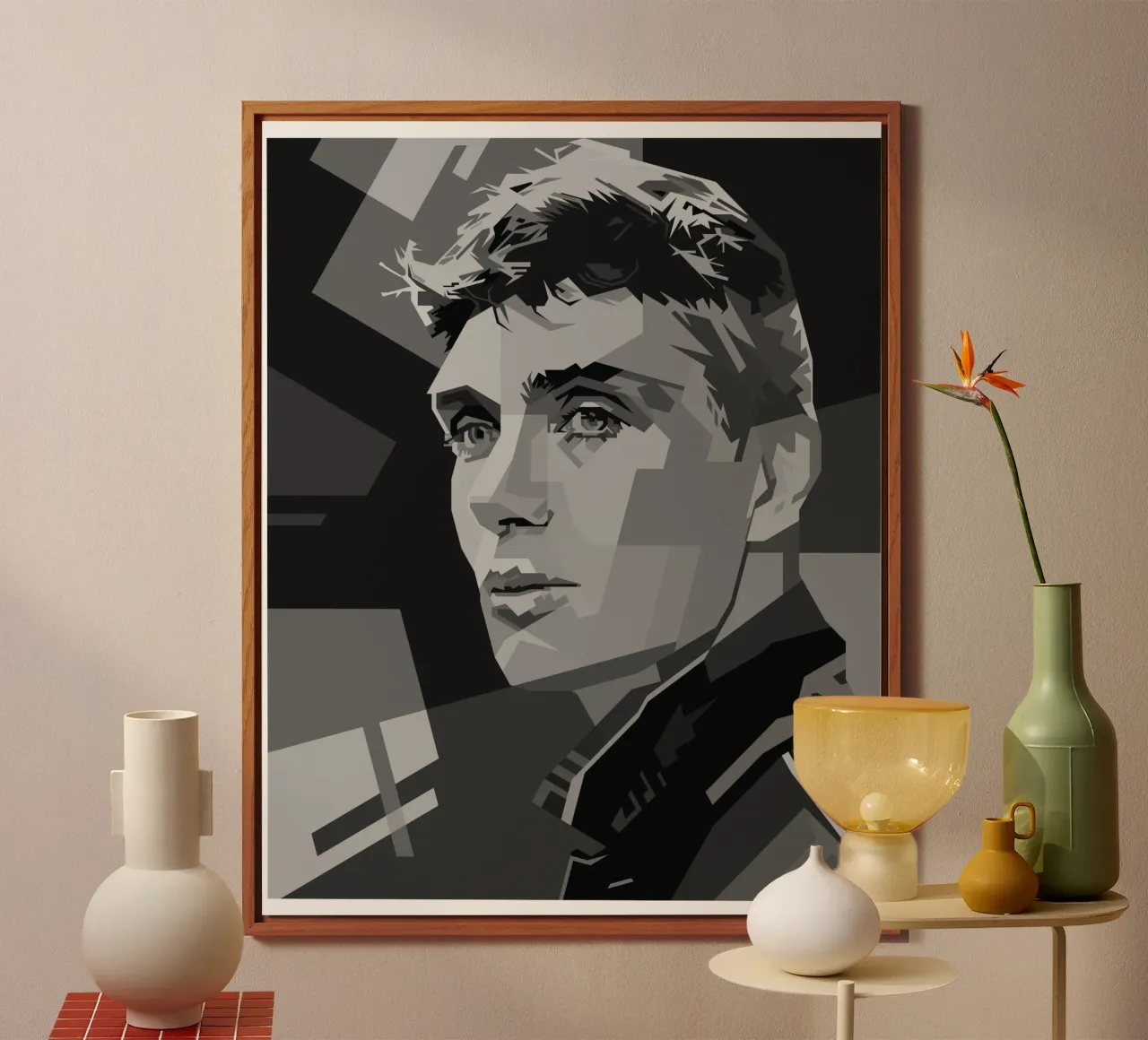 Cillian M Blackwhite Style WPAP alluminio dibond da KP Artwork