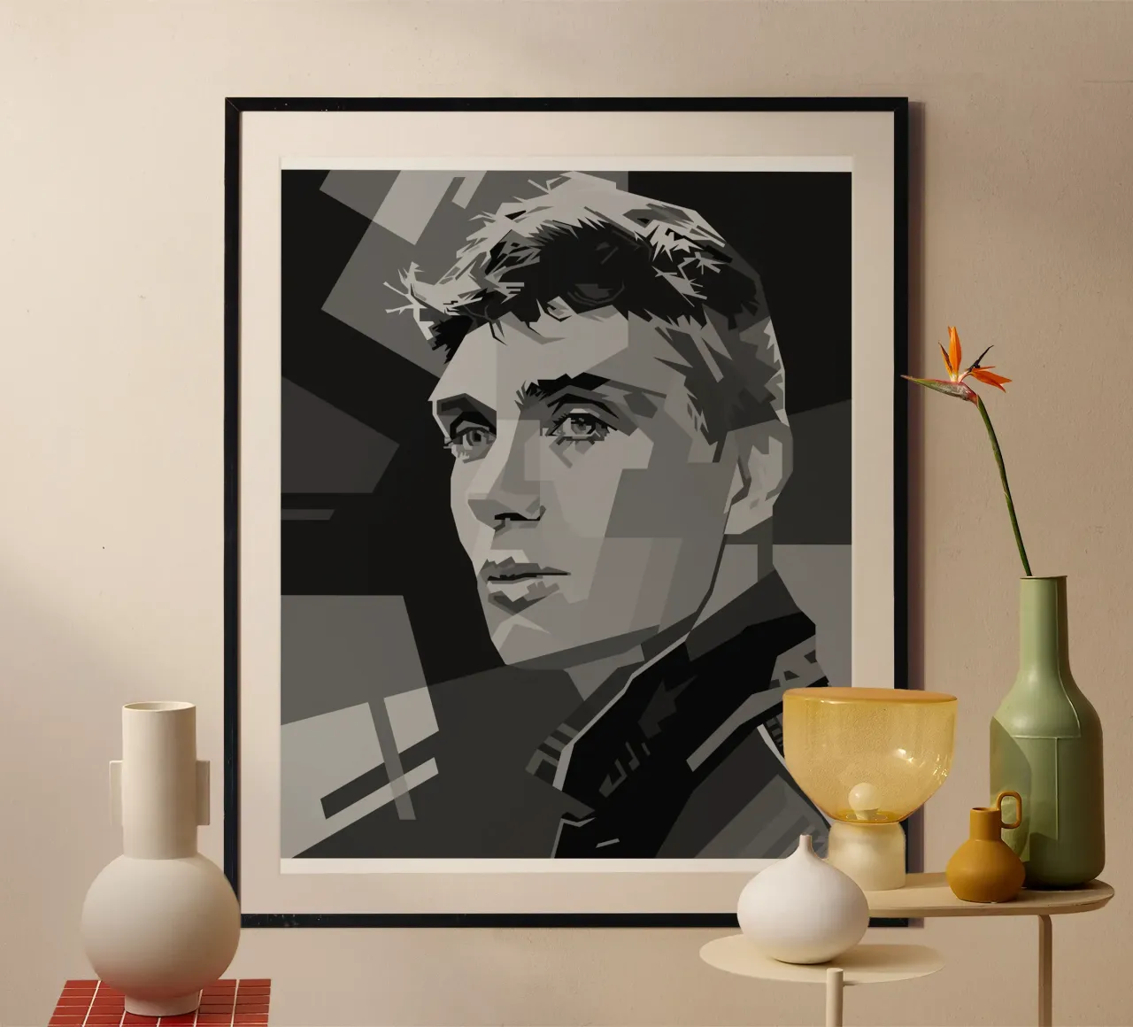 Cillian M Blackwhite Style WPAP carta hahnemühle da KP Artwork