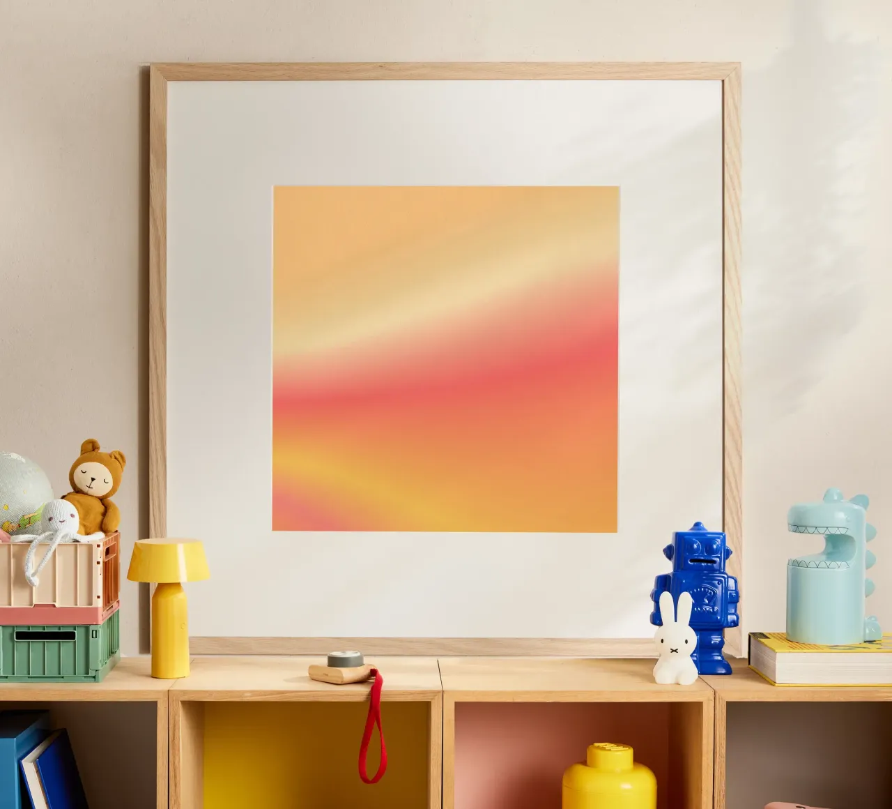 GRATITUDE, WONDERS & SUNSHINE ☺︎ poster met houten frame van ÂME LIBRE STUDIO