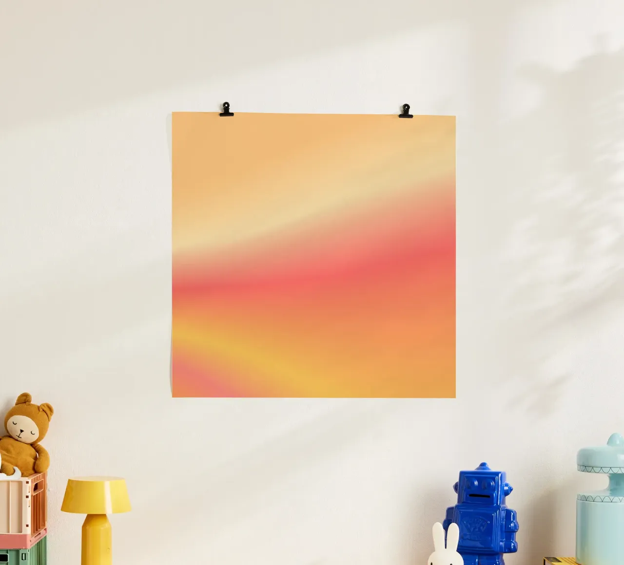 GRATITUDE, WONDERS & SUNSHINE ☺︎ poster met houten frame van ÂME LIBRE STUDIO