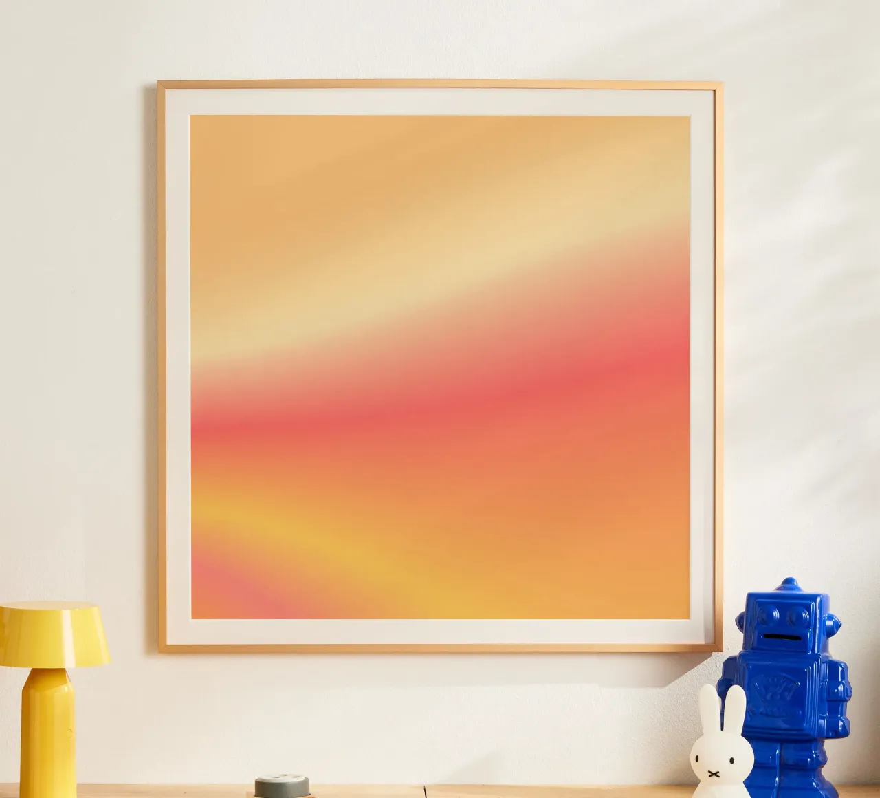 GRATITUDE, WONDERS & SUNSHINE ☺︎ poster met houten frame van ÂME LIBRE STUDIO