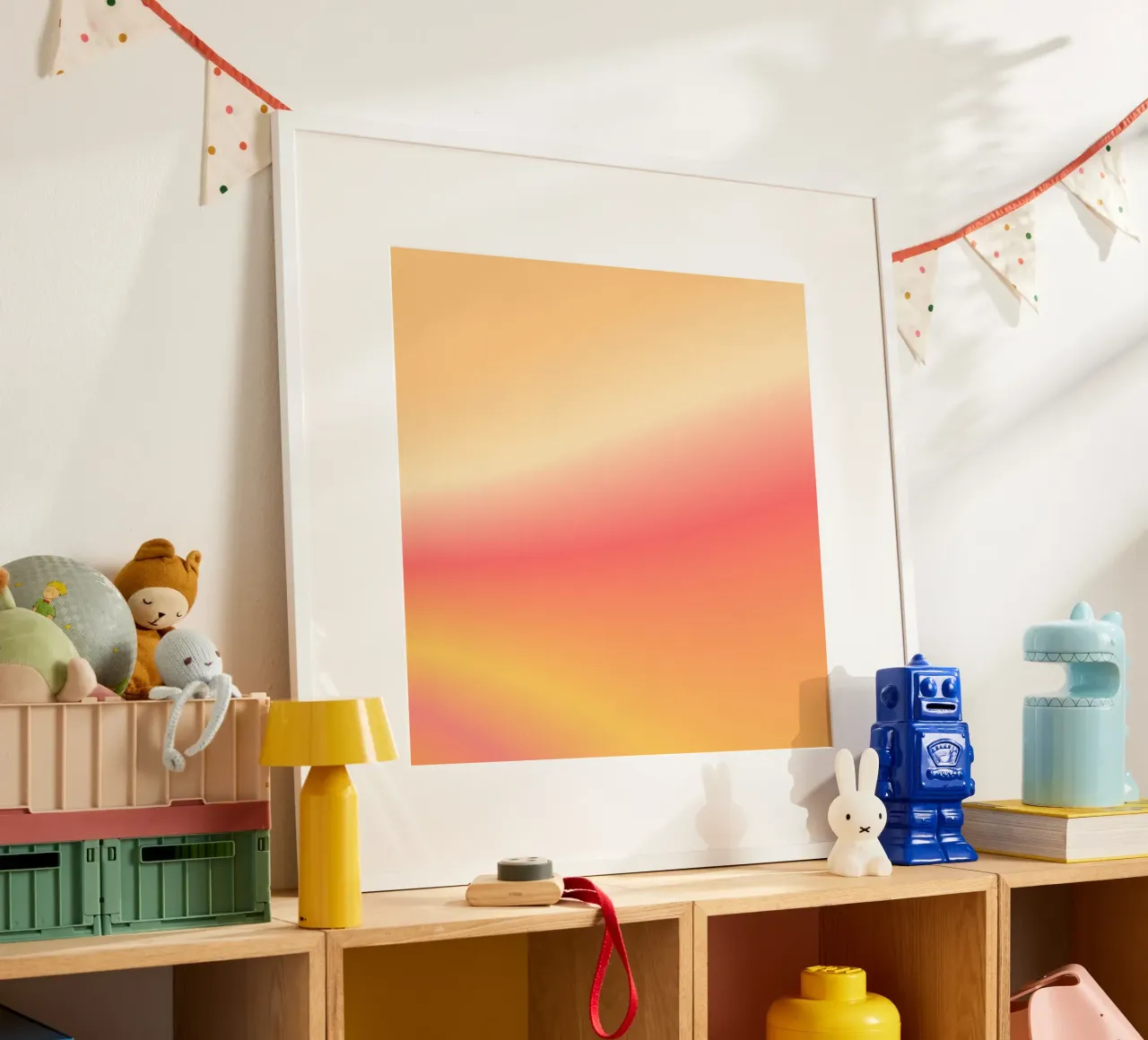 GRATITUDE, WONDERS & SUNSHINE ☺︎ poster met houten frame van ÂME LIBRE STUDIO