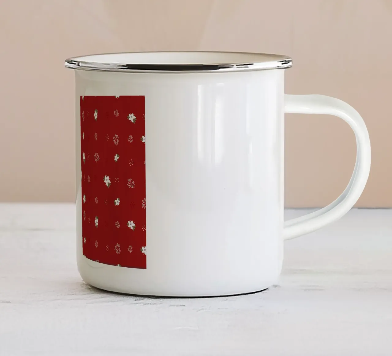 Fiori di Natale tazza in smalto da GalerieGG