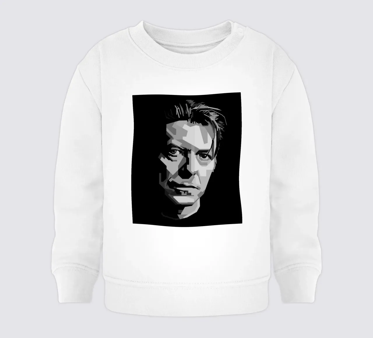 David Bowie Monochrome WPAP felpa neonato da KP Artwork