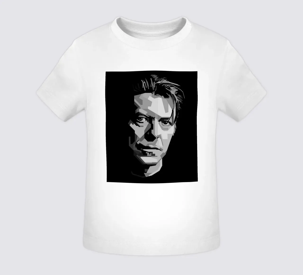 David Bowie Monochrome WPAP maglietta neonato da KP Artwork