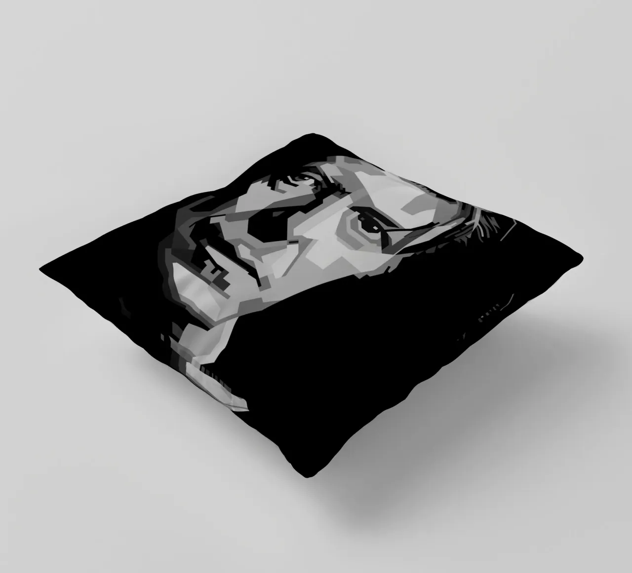 David Bowie Monochrome WPAP cuscino da KP Artwork