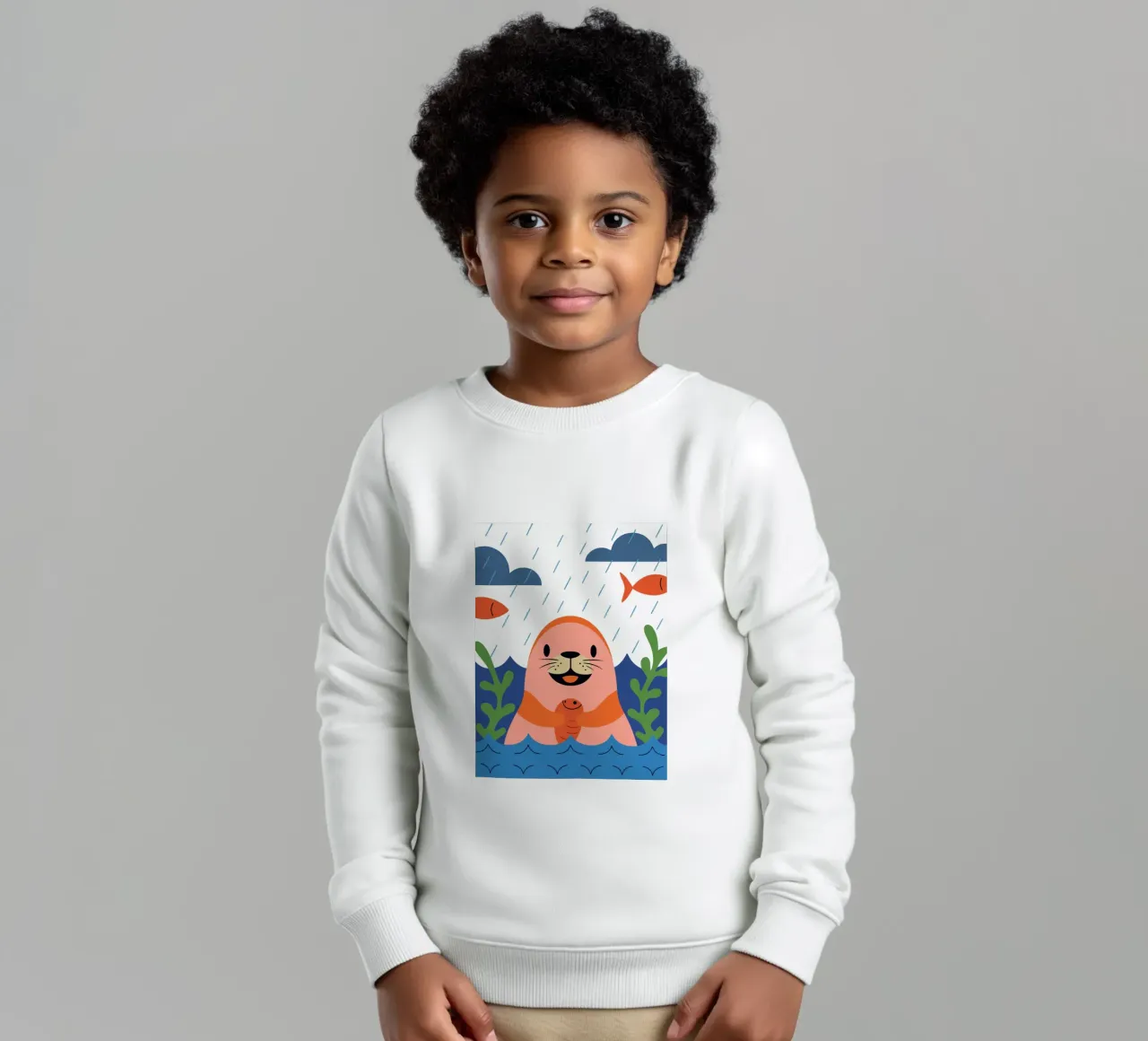 Sigillo felice felpa bambino da PROTECT ANIMALS