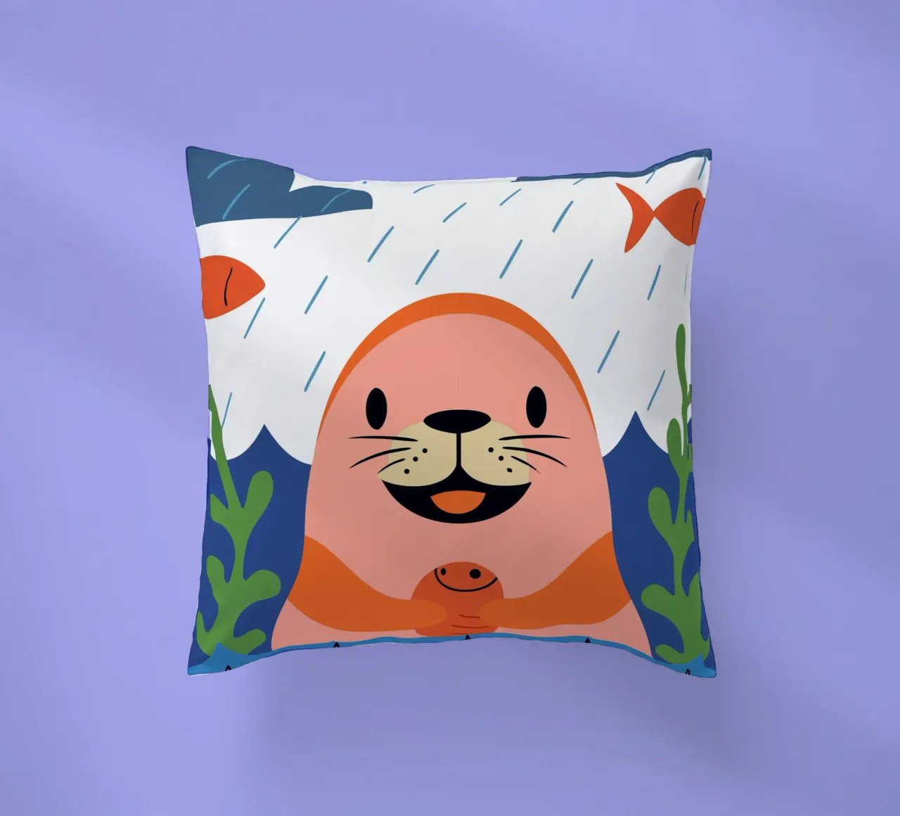 Sigillo felice cuscino da PROTECT ANIMALS