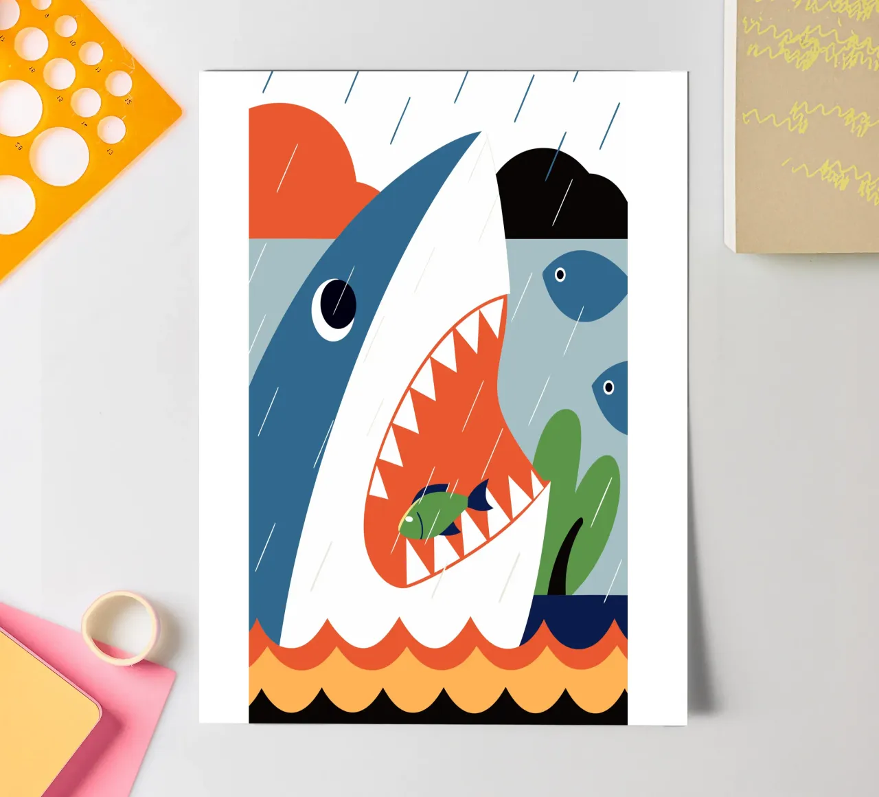 Shark Attack sticker sheet by PROTECT ANIMALS