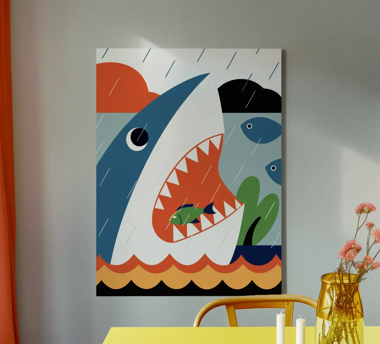 Attacco di squali tela da PROTECT ANIMALS