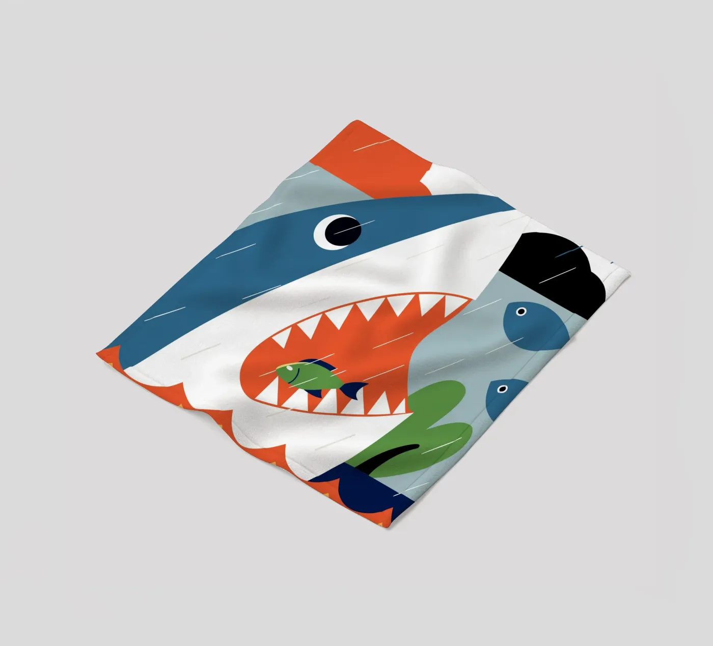 Shark Attack fleece blanket by PROTECT ANIMALS