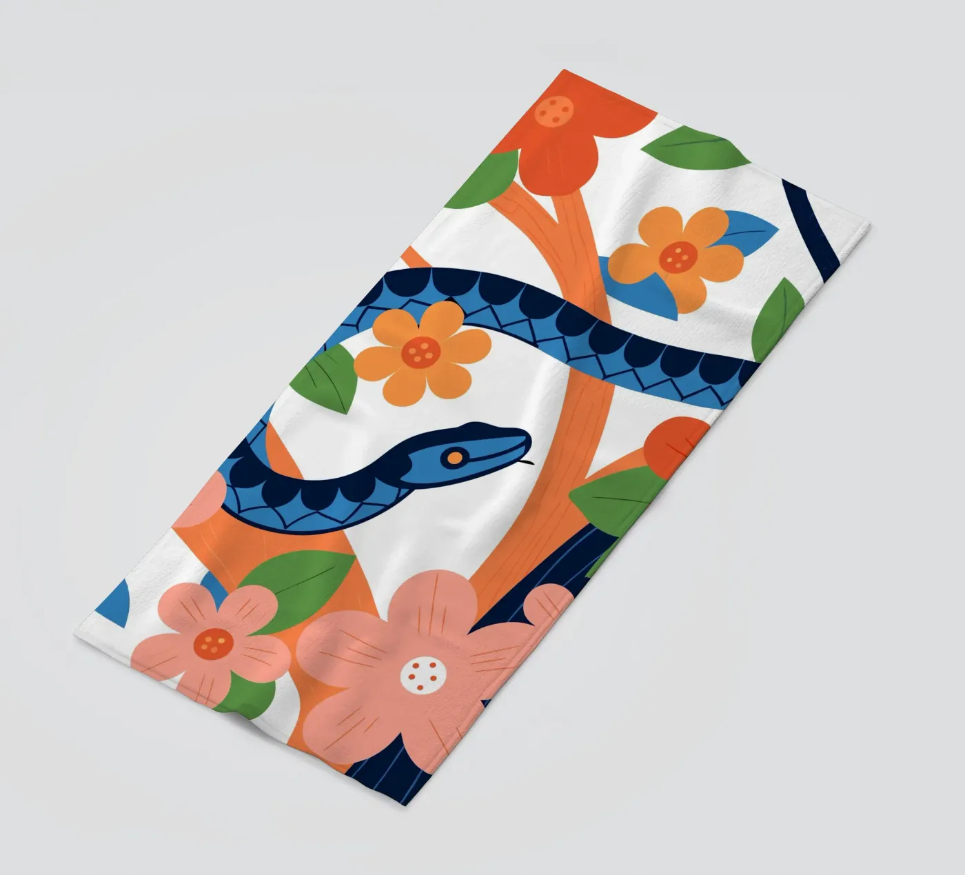 Serpente floreale telo mare da PROTECT ANIMALS