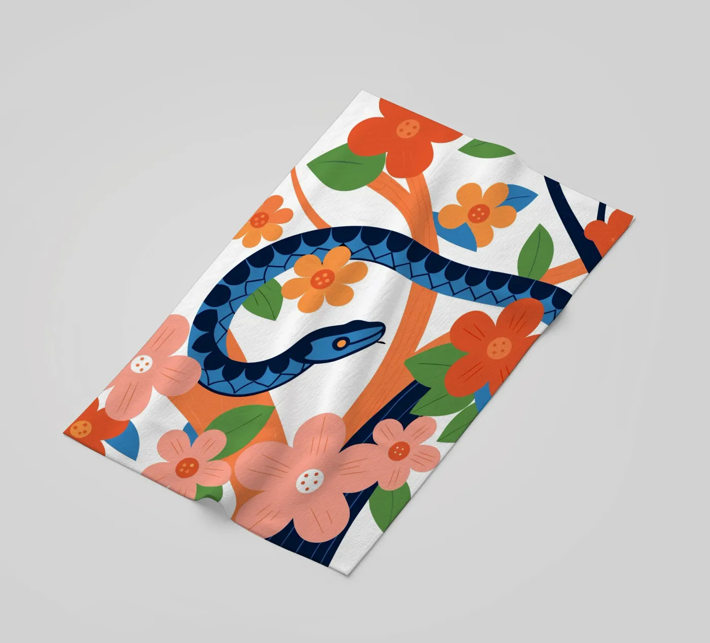 Serpente floreale telo mare da PROTECT ANIMALS