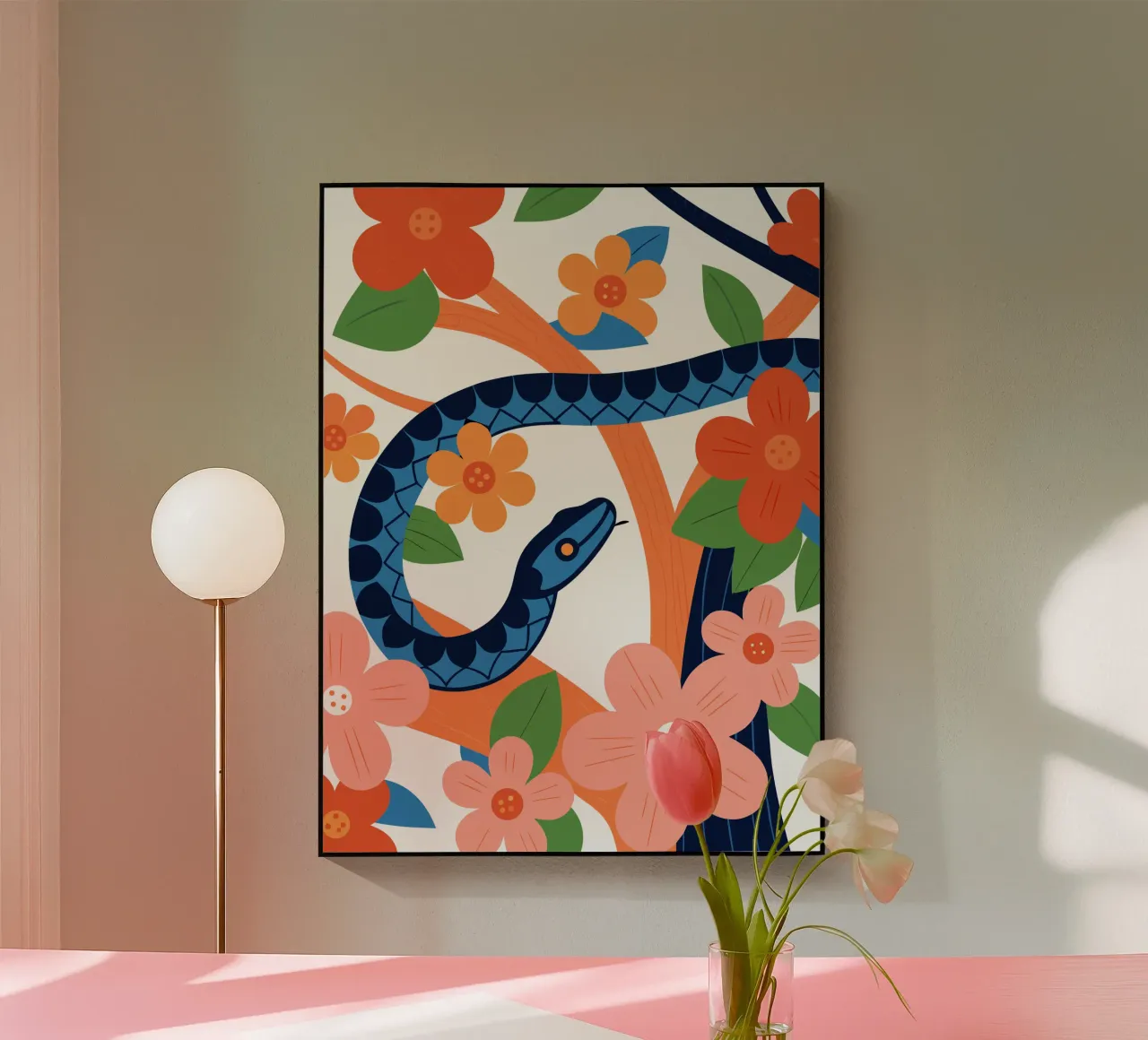 Serpente floreale plexiglass da PROTECT ANIMALS