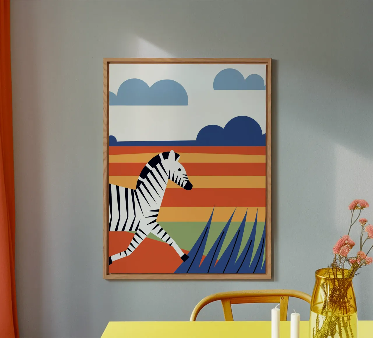 Zebra in corsa alluminio dibond da PROTECT ANIMALS