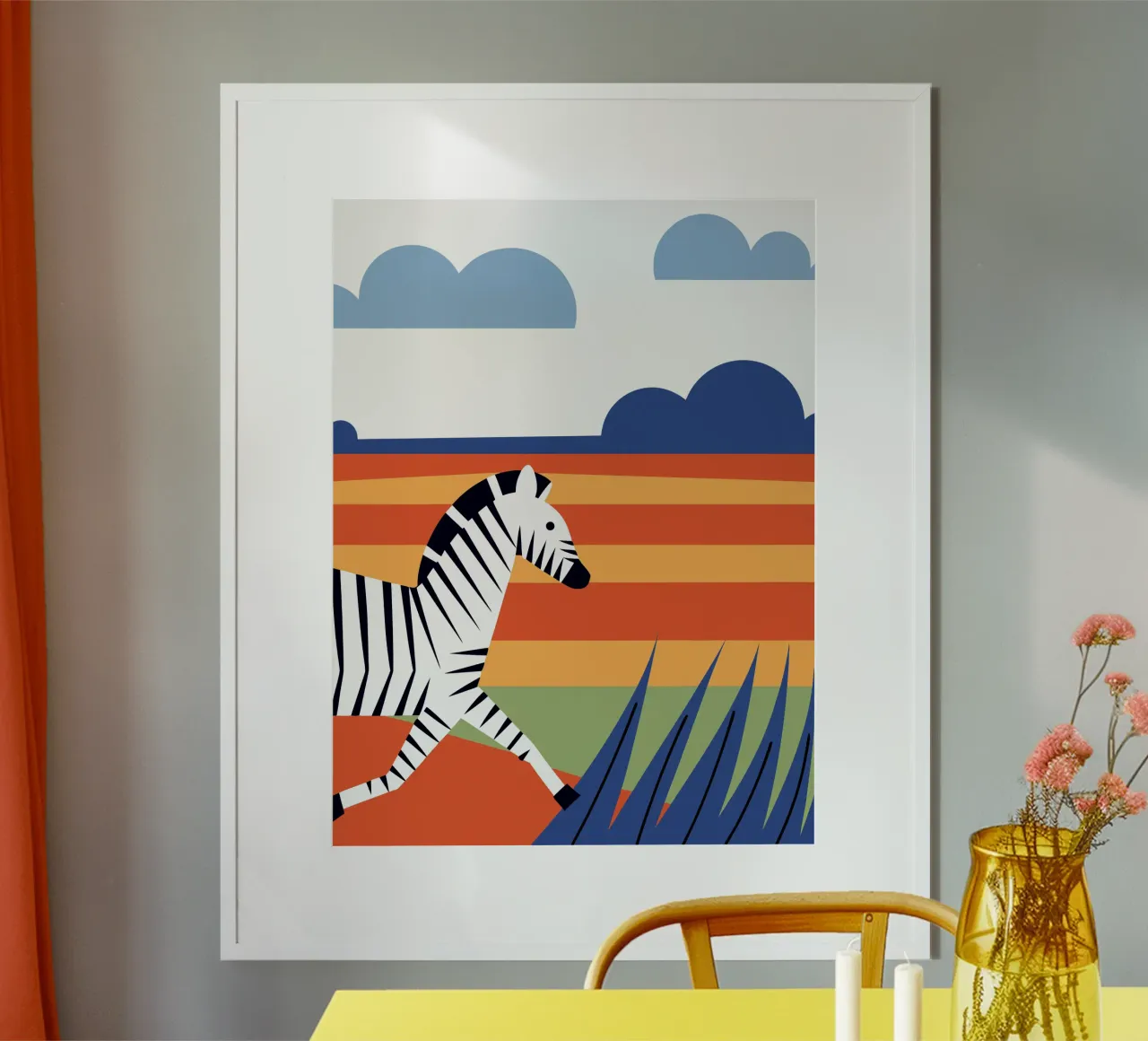 Zebra in corsa carta hahnemühle da PROTECT ANIMALS