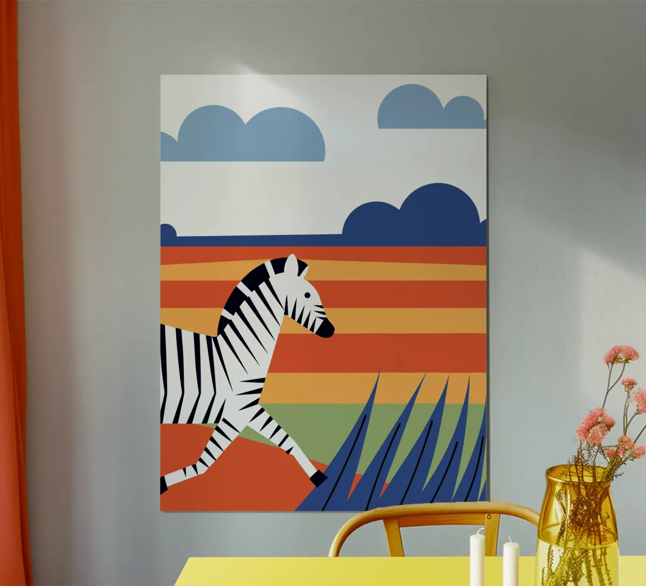 Zebra in corsa carta hahnemühle da PROTECT ANIMALS