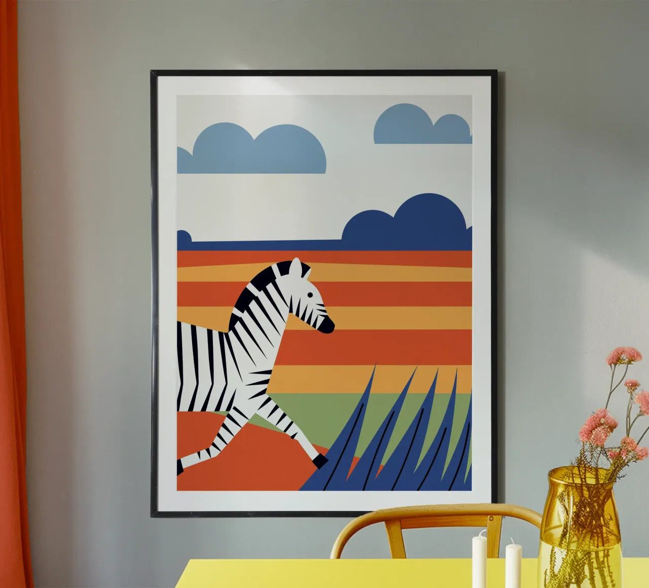 Zebra in corsa carta hahnemühle da PROTECT ANIMALS