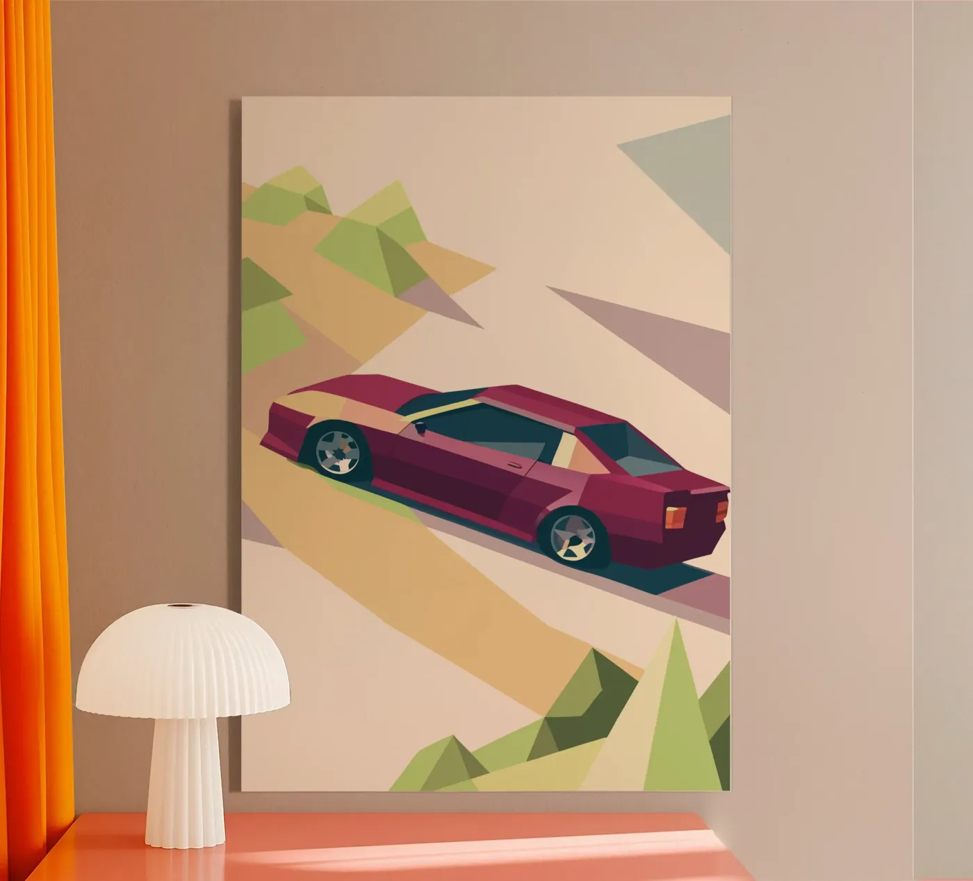 Auto d'epoca rossa plexiglass da POLYGON SPECIAL