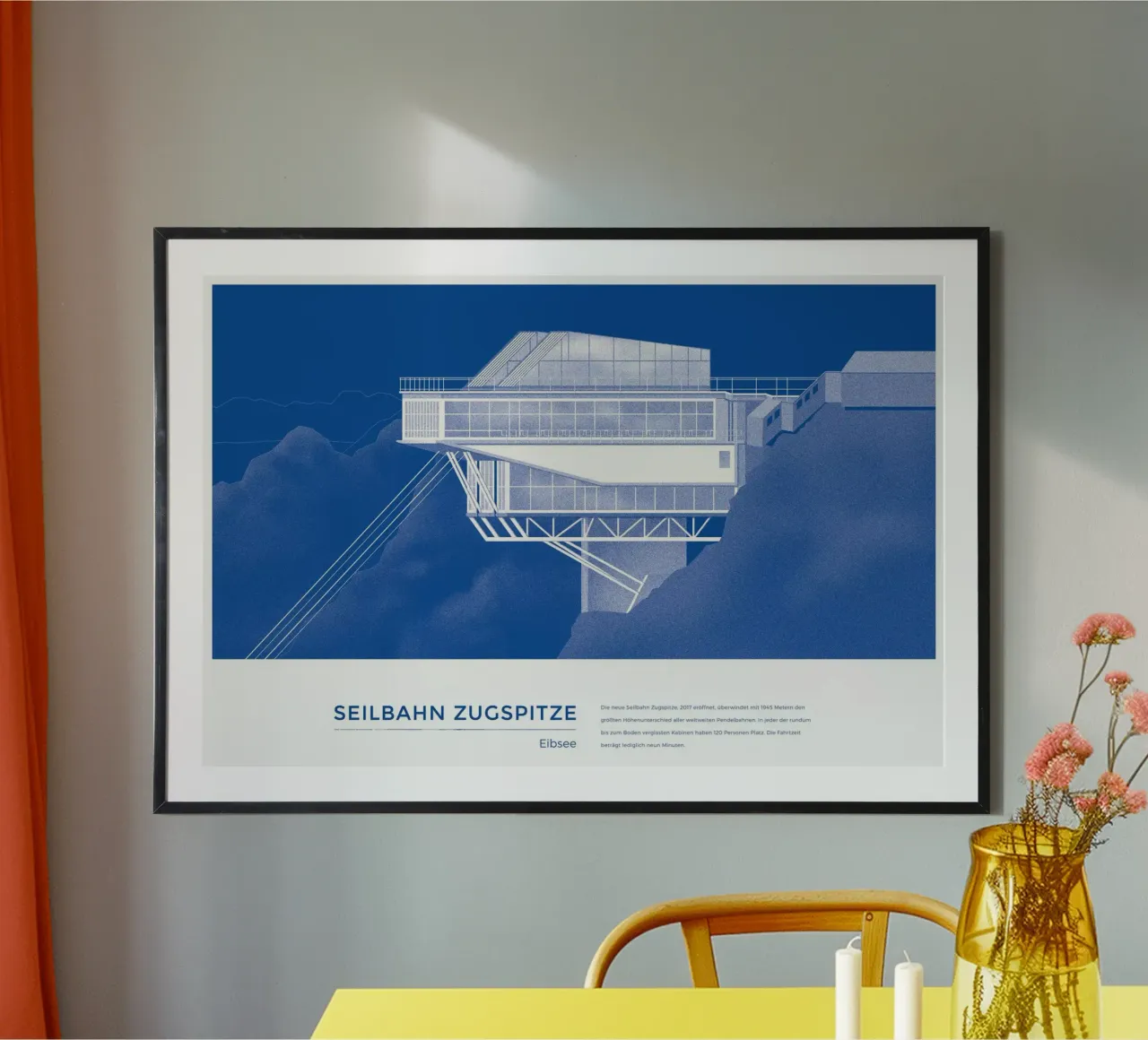 Michael Kunter - Seilbahn Zugspitze Eibsee carta hahnemühle da The Artcircle